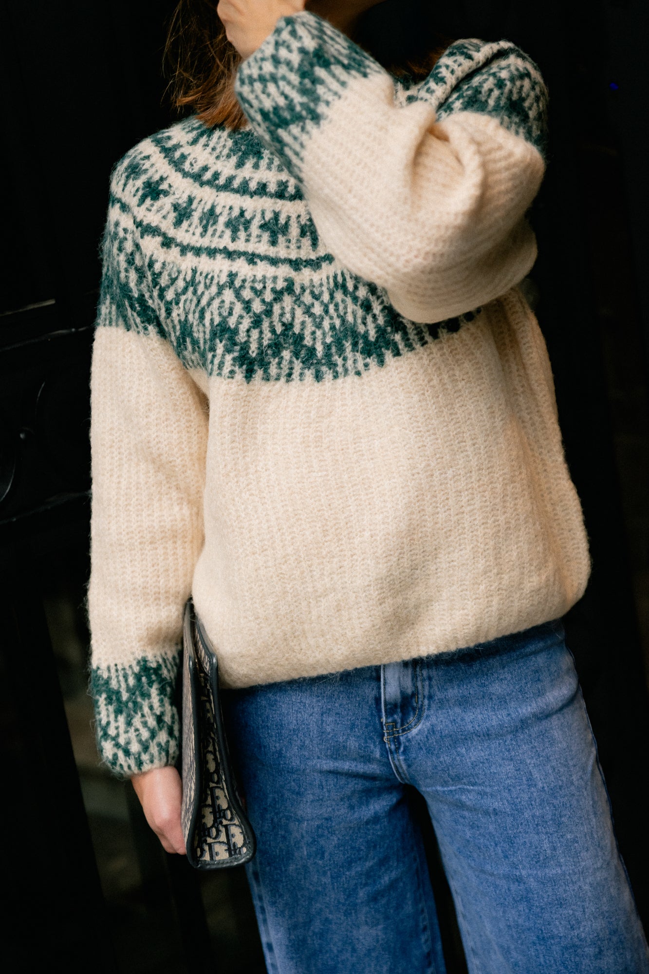 YASLiri wool blend knit pullover birch ponderosa