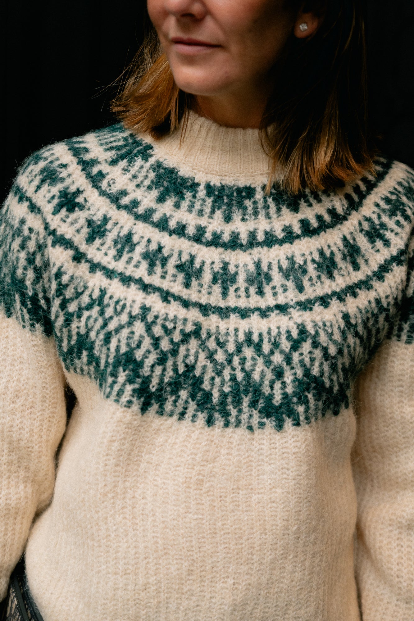 YASLiri wool blend knit pullover birch ponderosa
