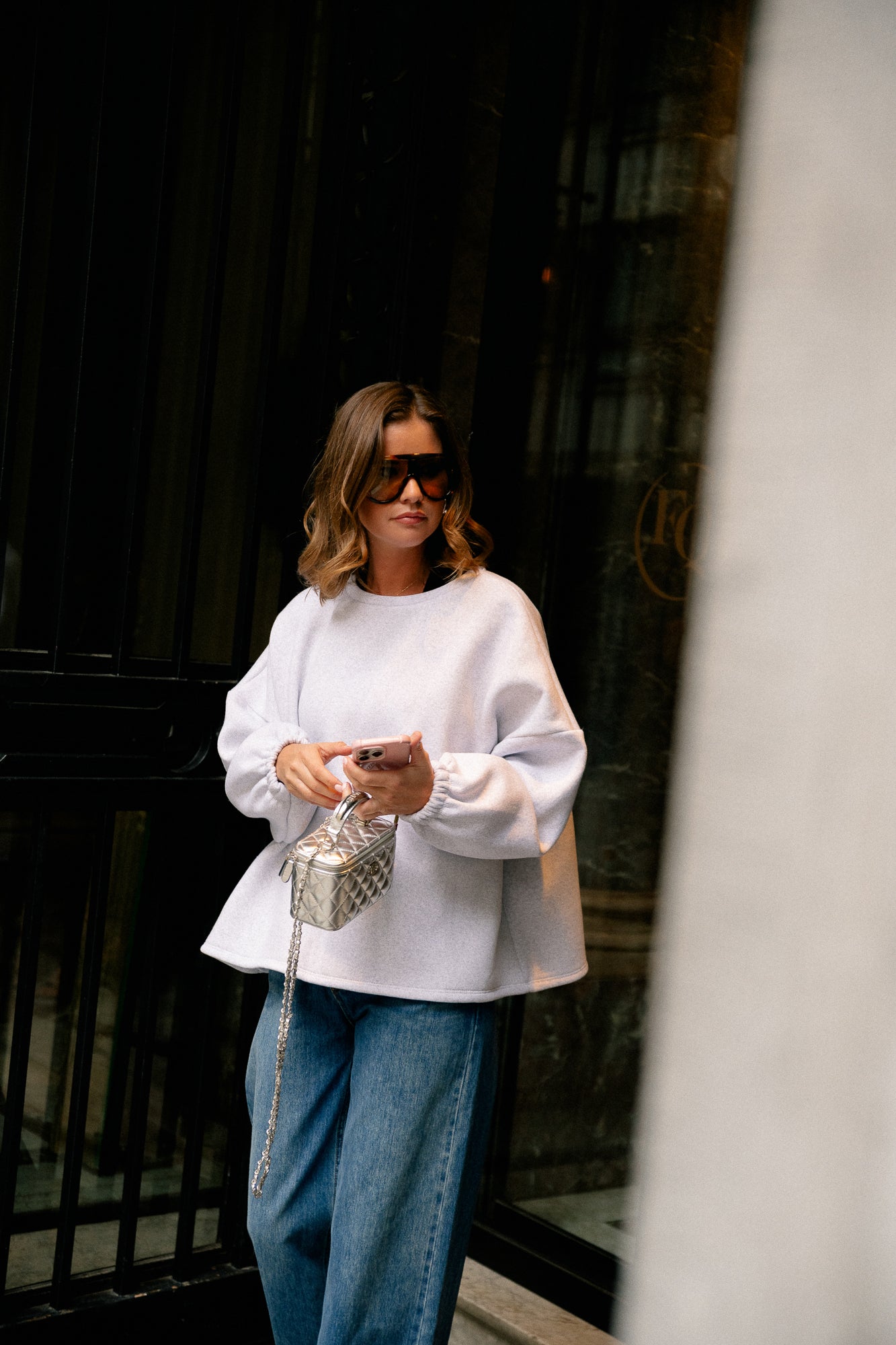 ORIGINAL Salut sweater baby blue/light grey