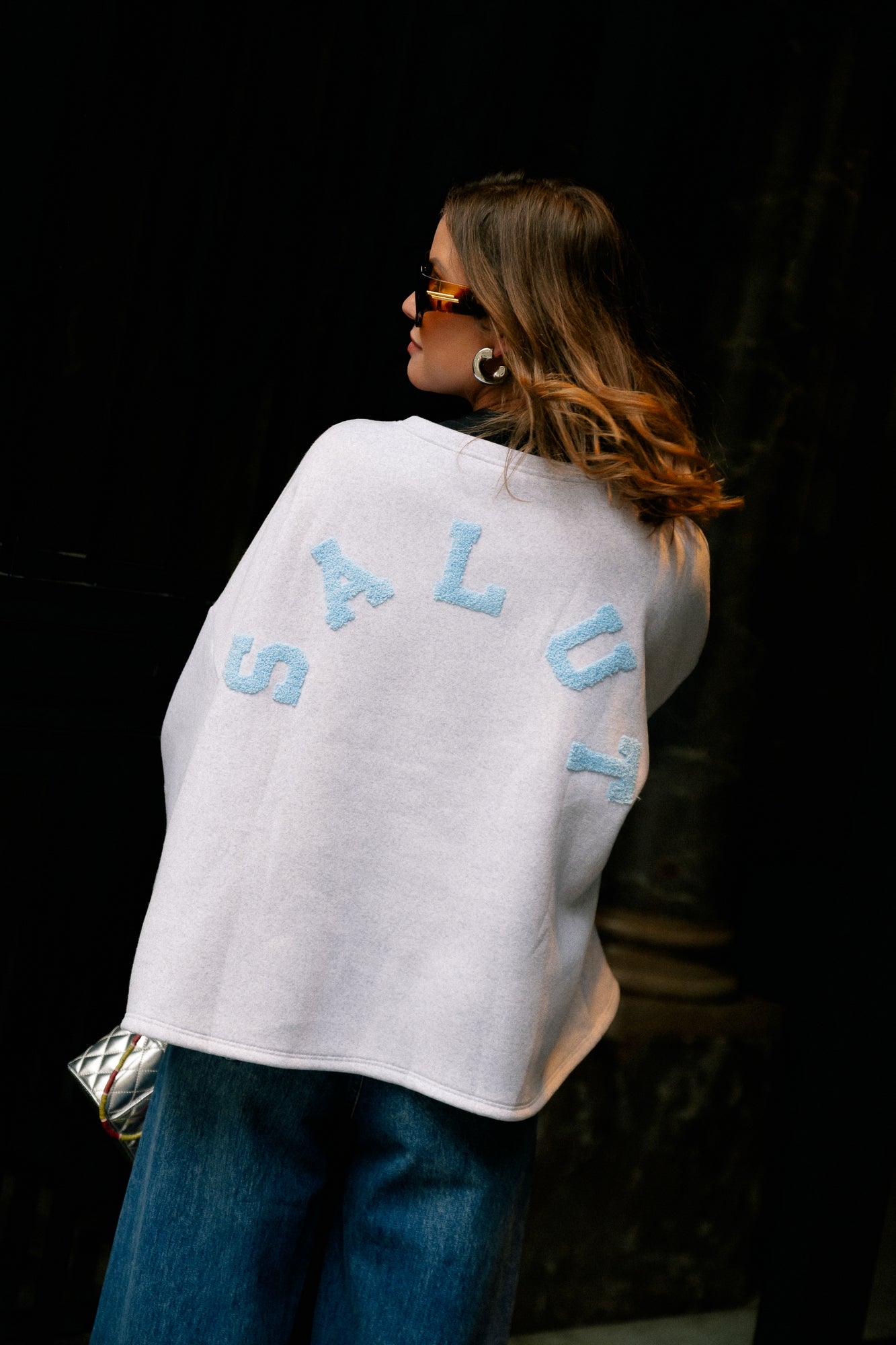 ORIGINAL Salut sweater baby blue/light grey