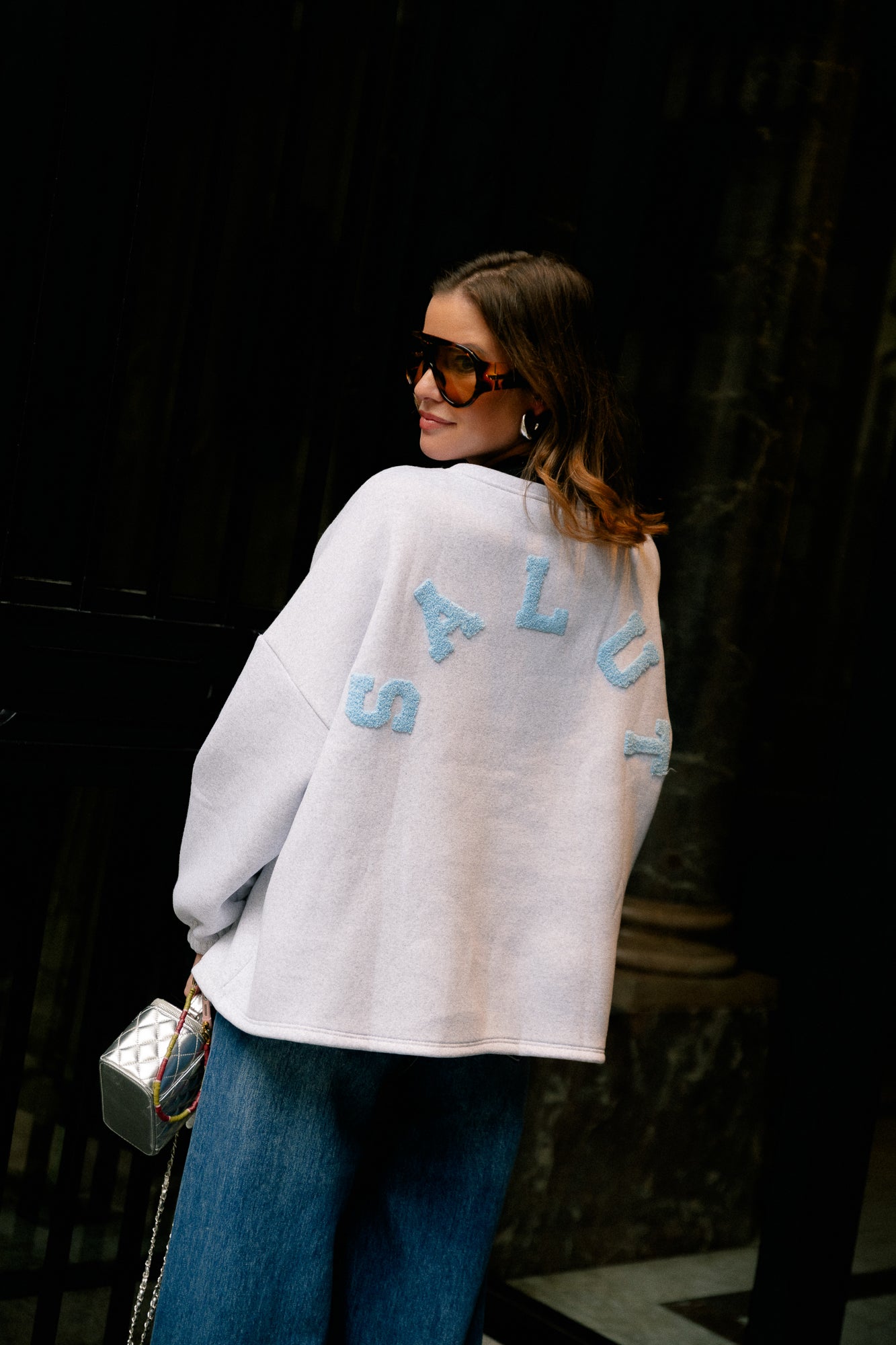 ORIGINAL Salut sweater baby blue/light grey