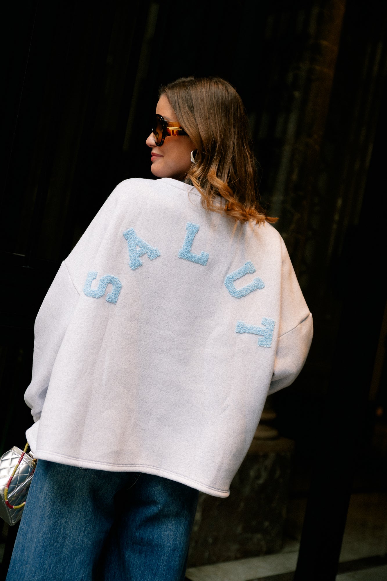 ORIGINAL Salut sweater baby blue/light grey