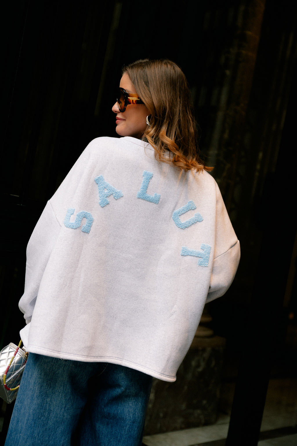 ORIGINAL Salut sweater baby blue/light grey
