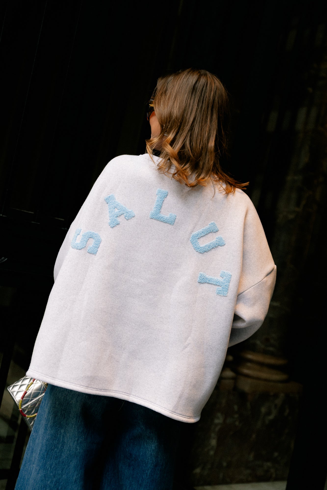 ORIGINAL Salut sweater baby blue/light grey
