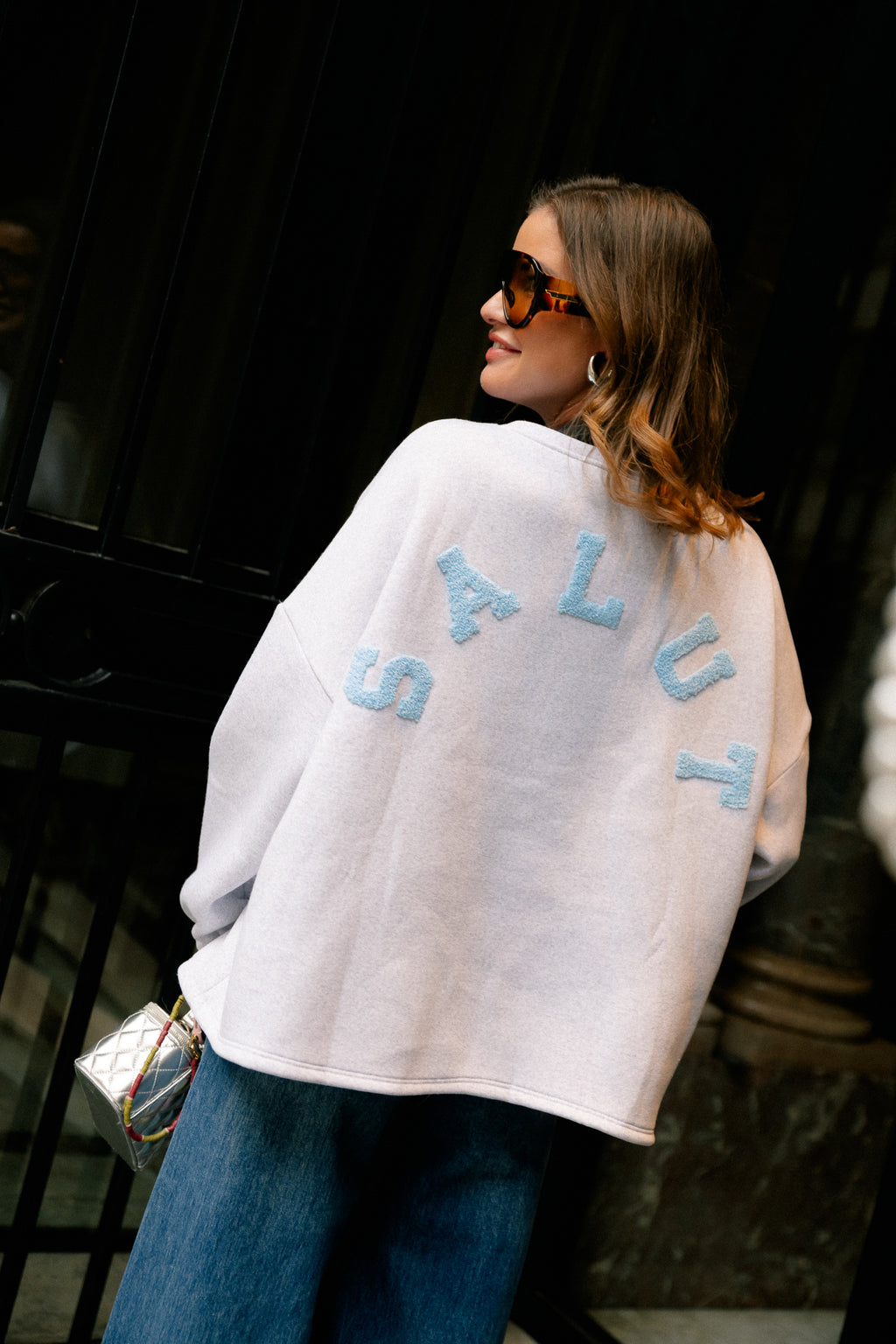 ORIGINAL Salut sweater baby blue/light grey