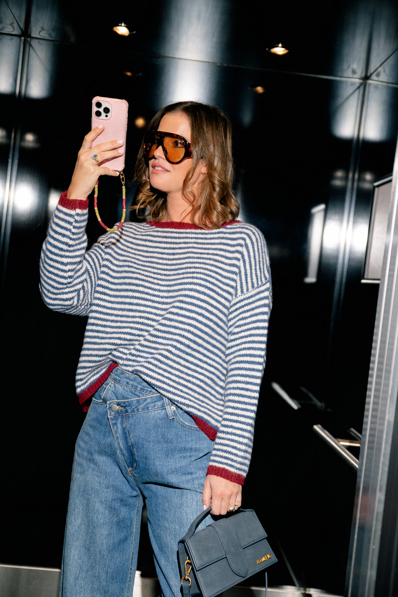 Josie striped jumper navy/ecru