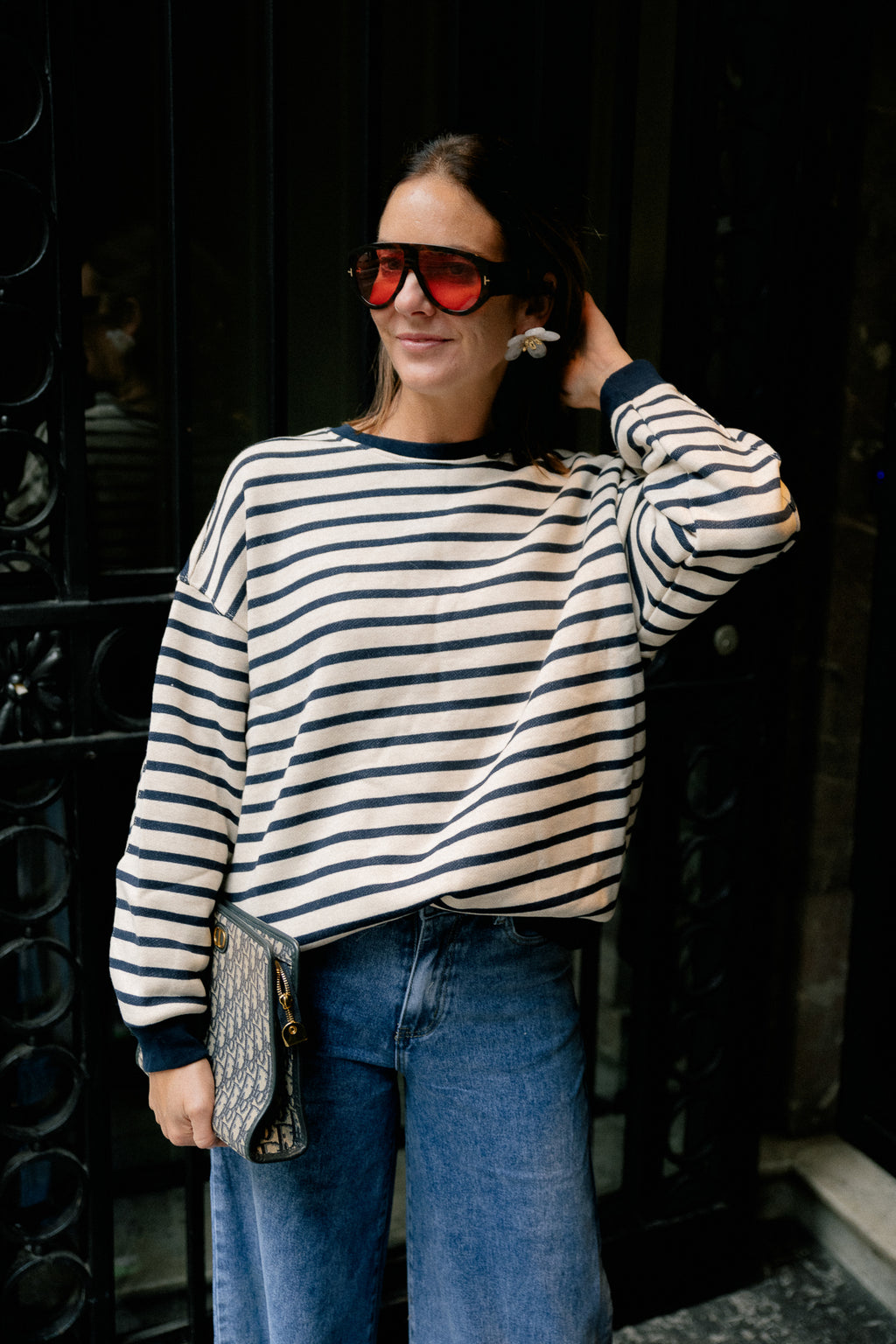 Joanne striped sweatshirt navy/ecru