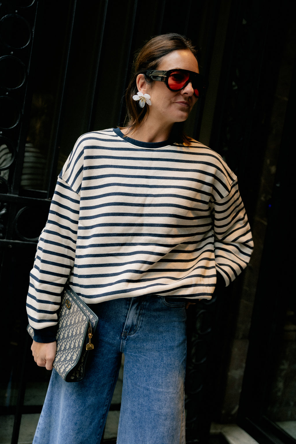 Joanne striped sweatshirt navy/ecru