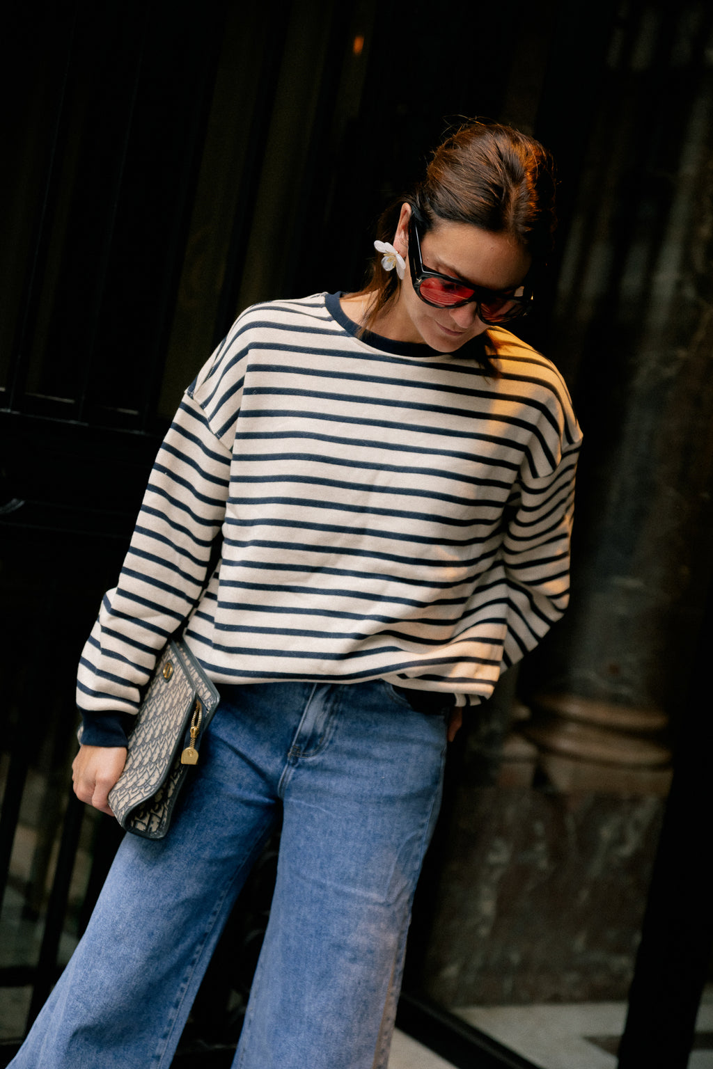 Joanne striped sweatshirt navy/ecru