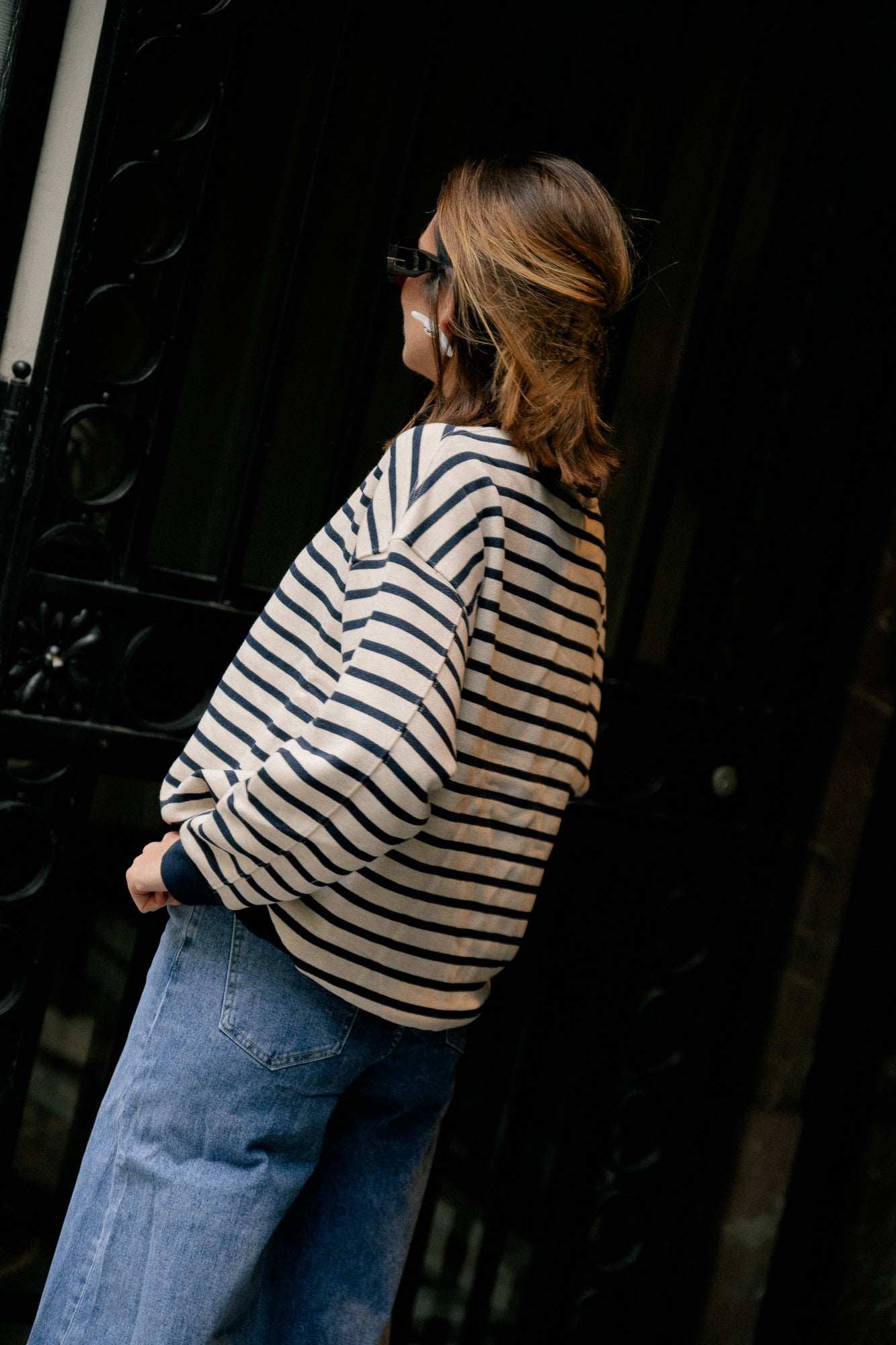 Joanne striped sweatshirt navy/ecru