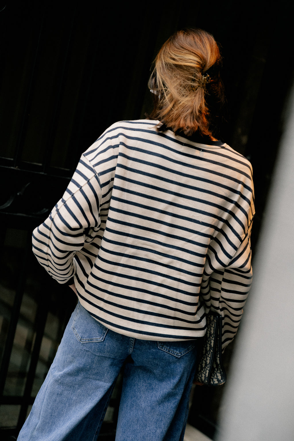 Joanne striped sweatshirt navy/ecru