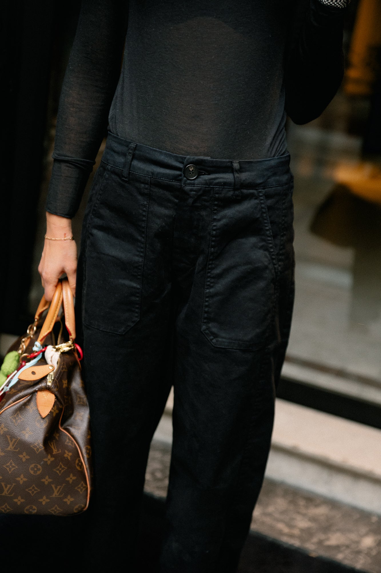 Bree balloon fit pants black