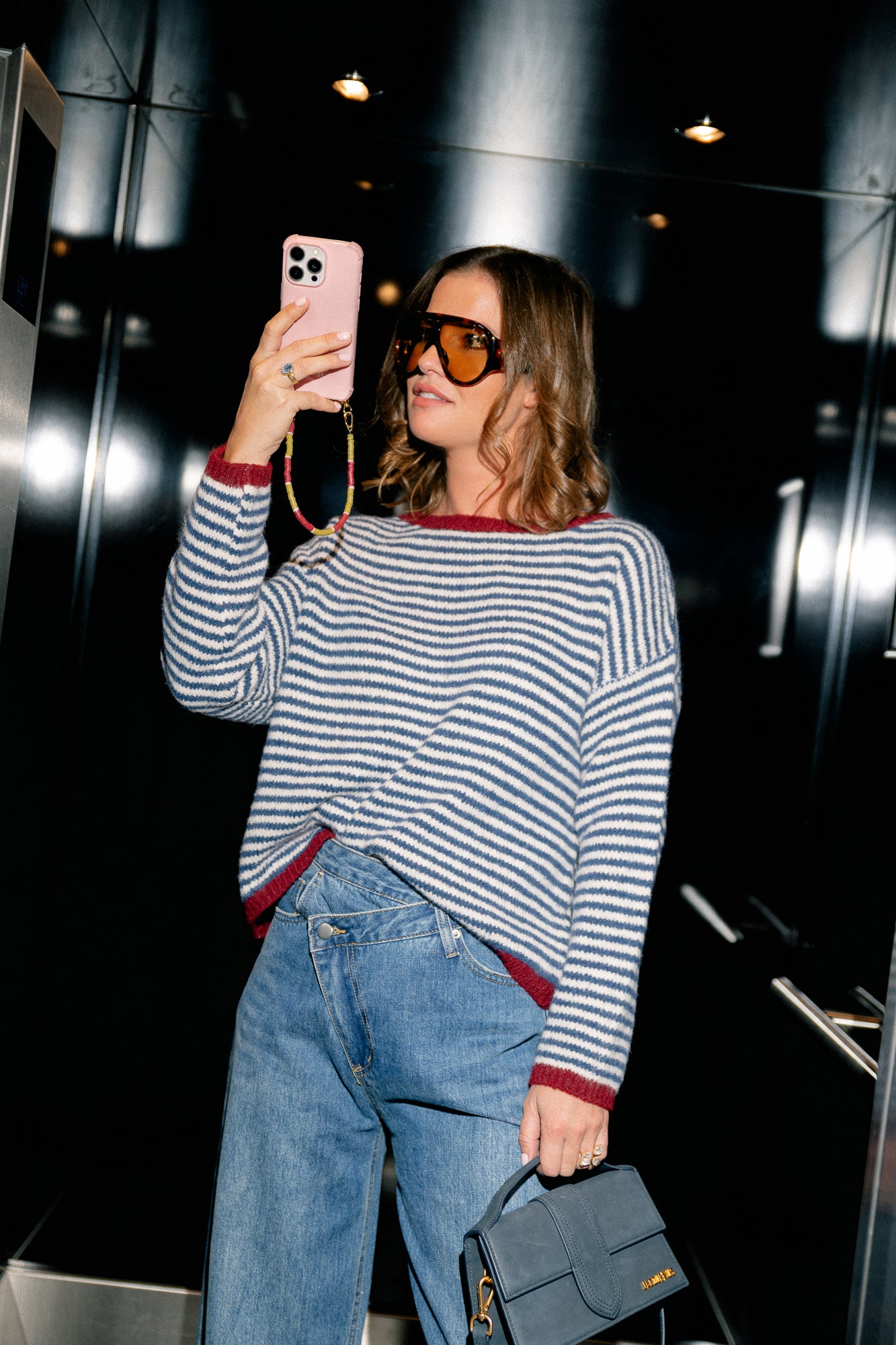 Josie striped jumper navy/ecru