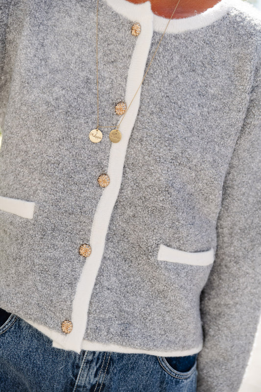 Les Jumelles <tc>Cardigan Faye gris</tc>