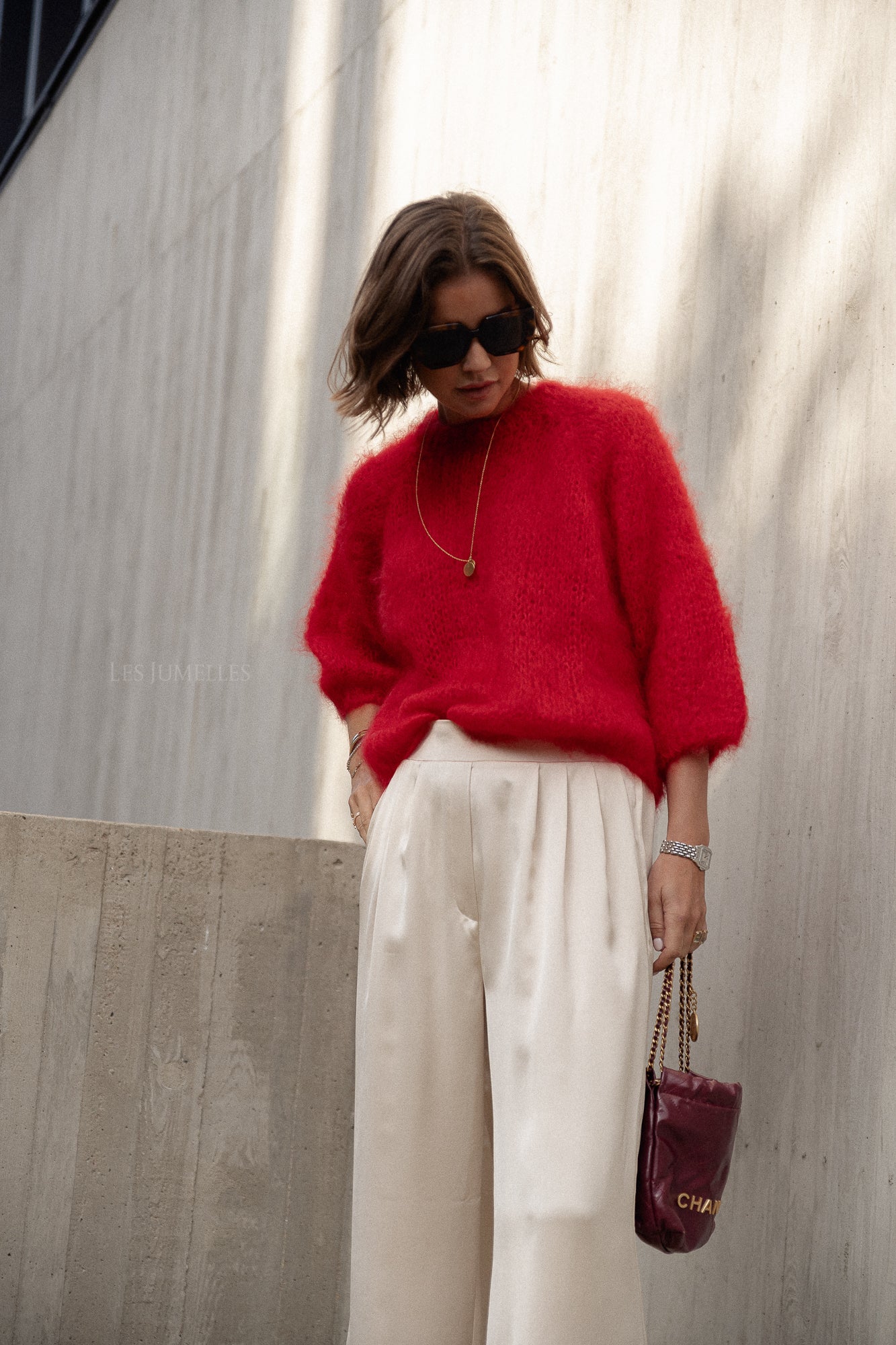 Maira mohair trui rood