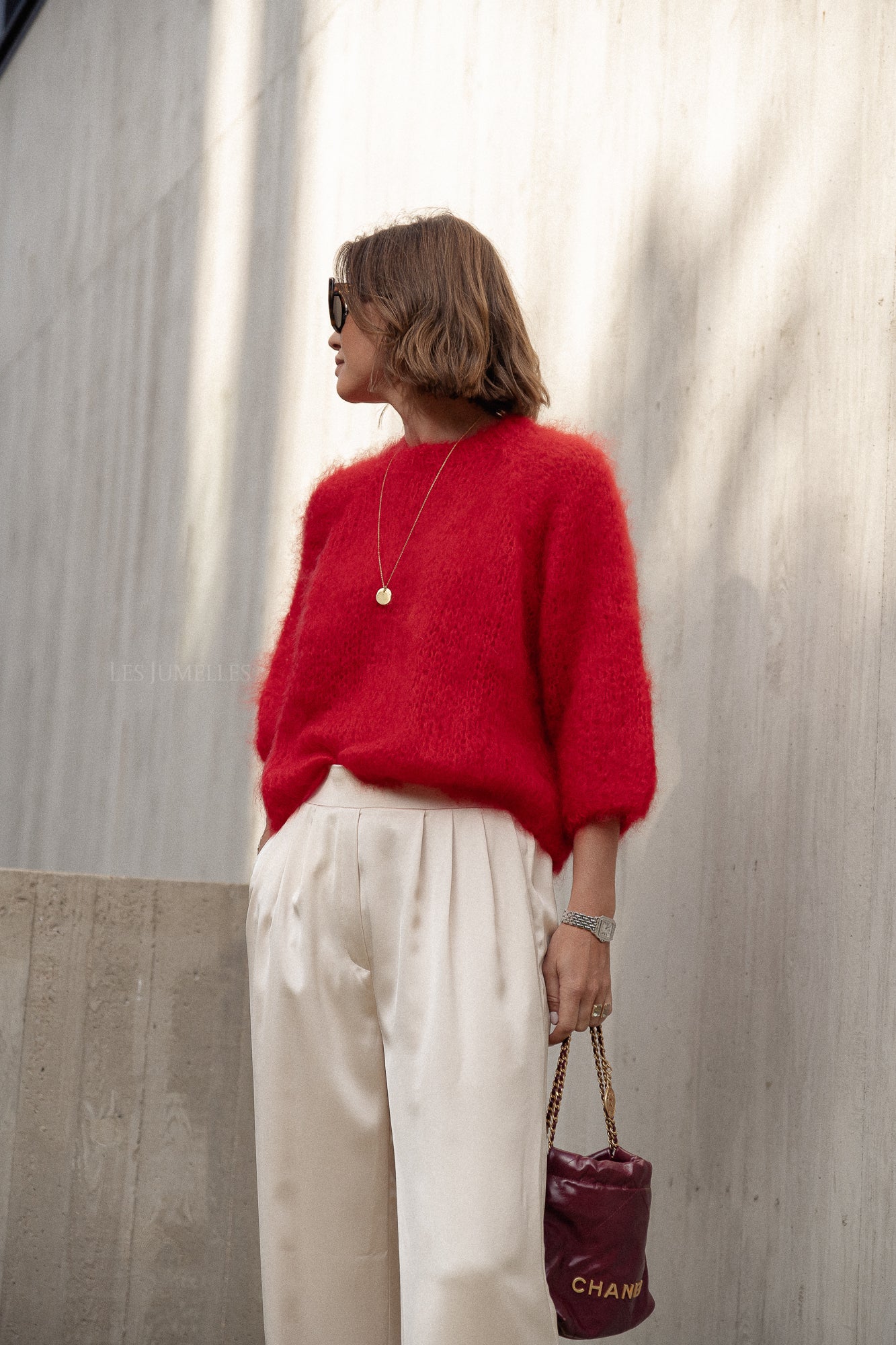 Pull mohair Maira rouge