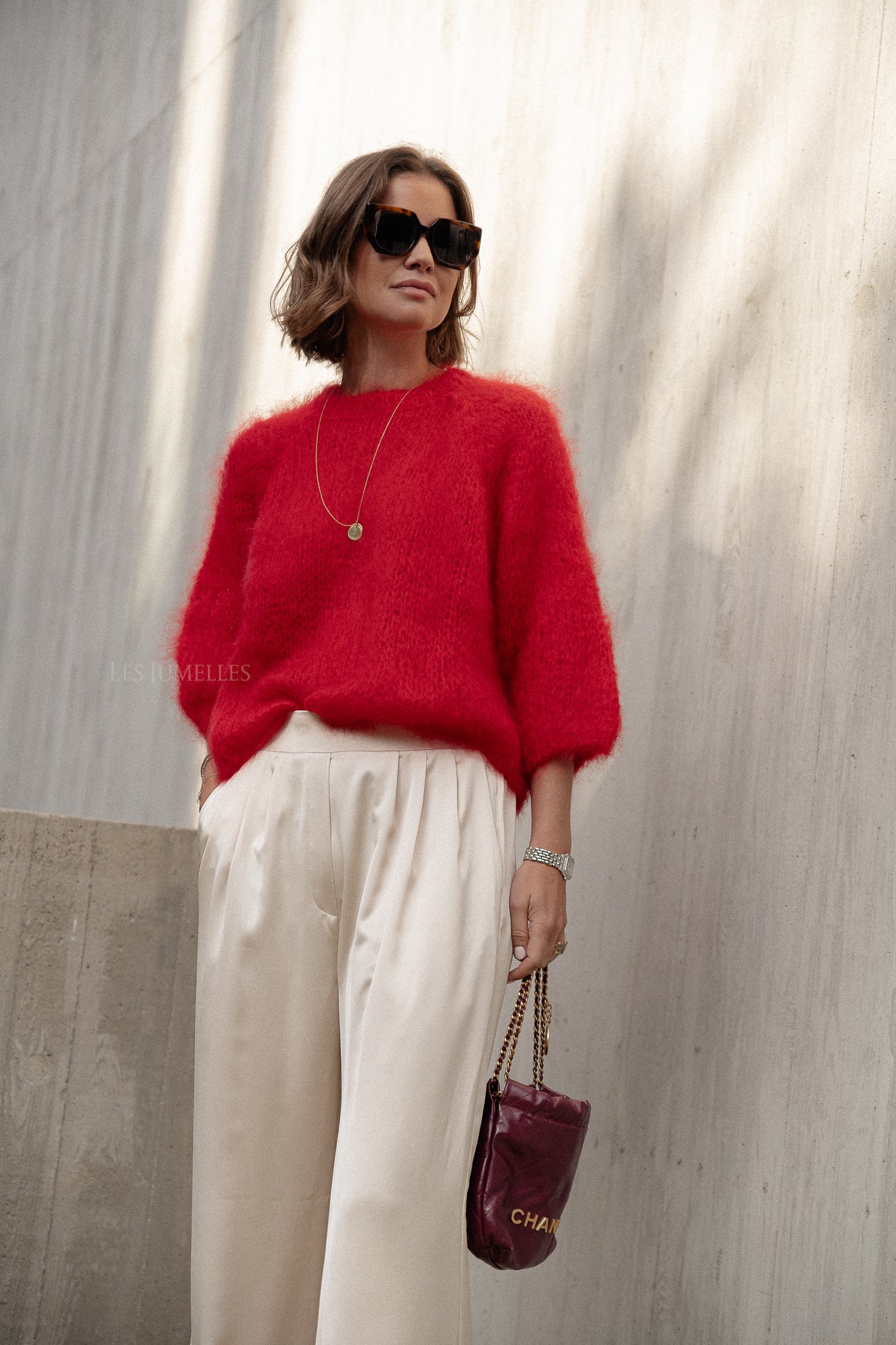 Maira mohair trui rood