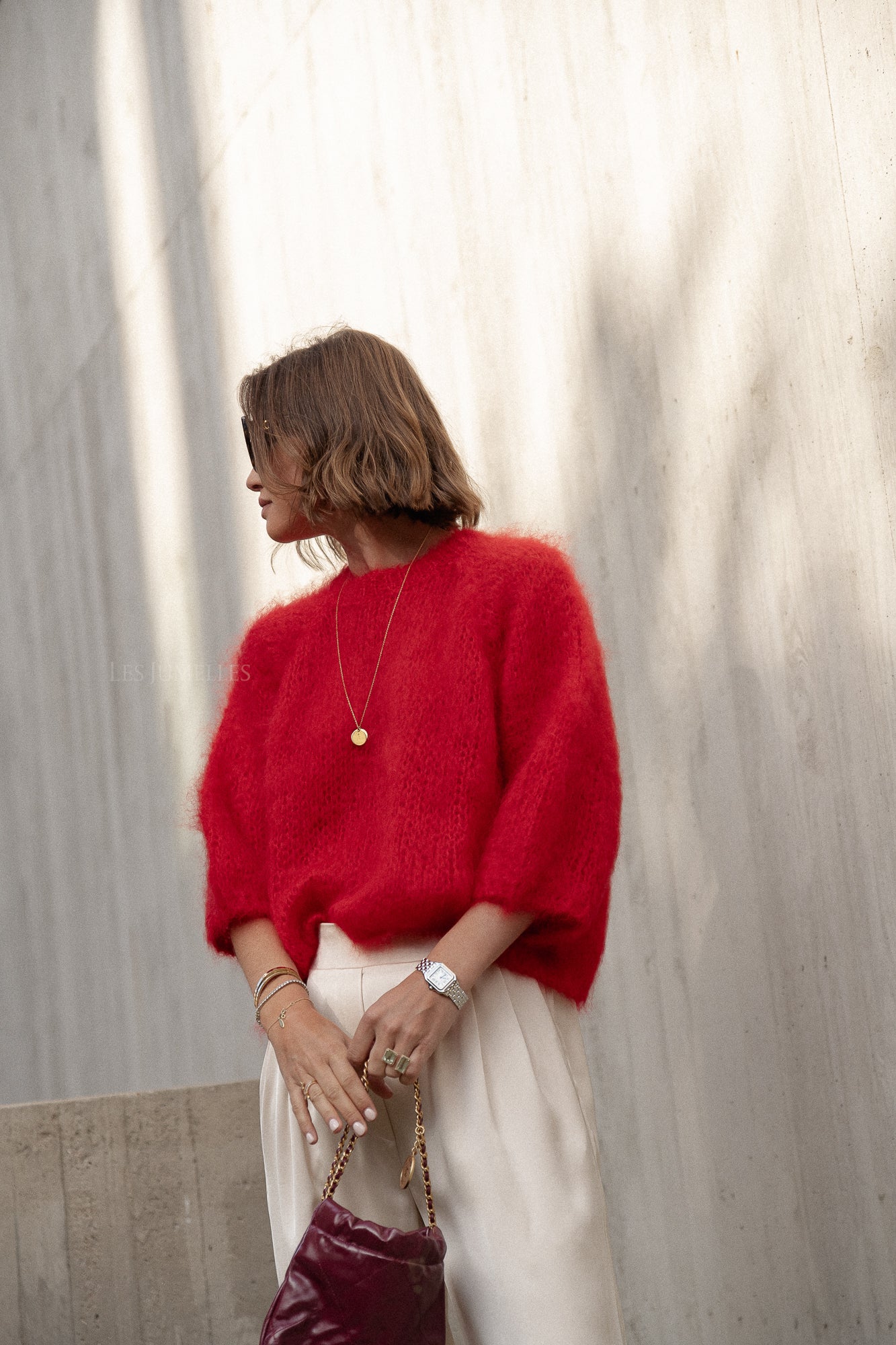 Pull mohair Maira rouge