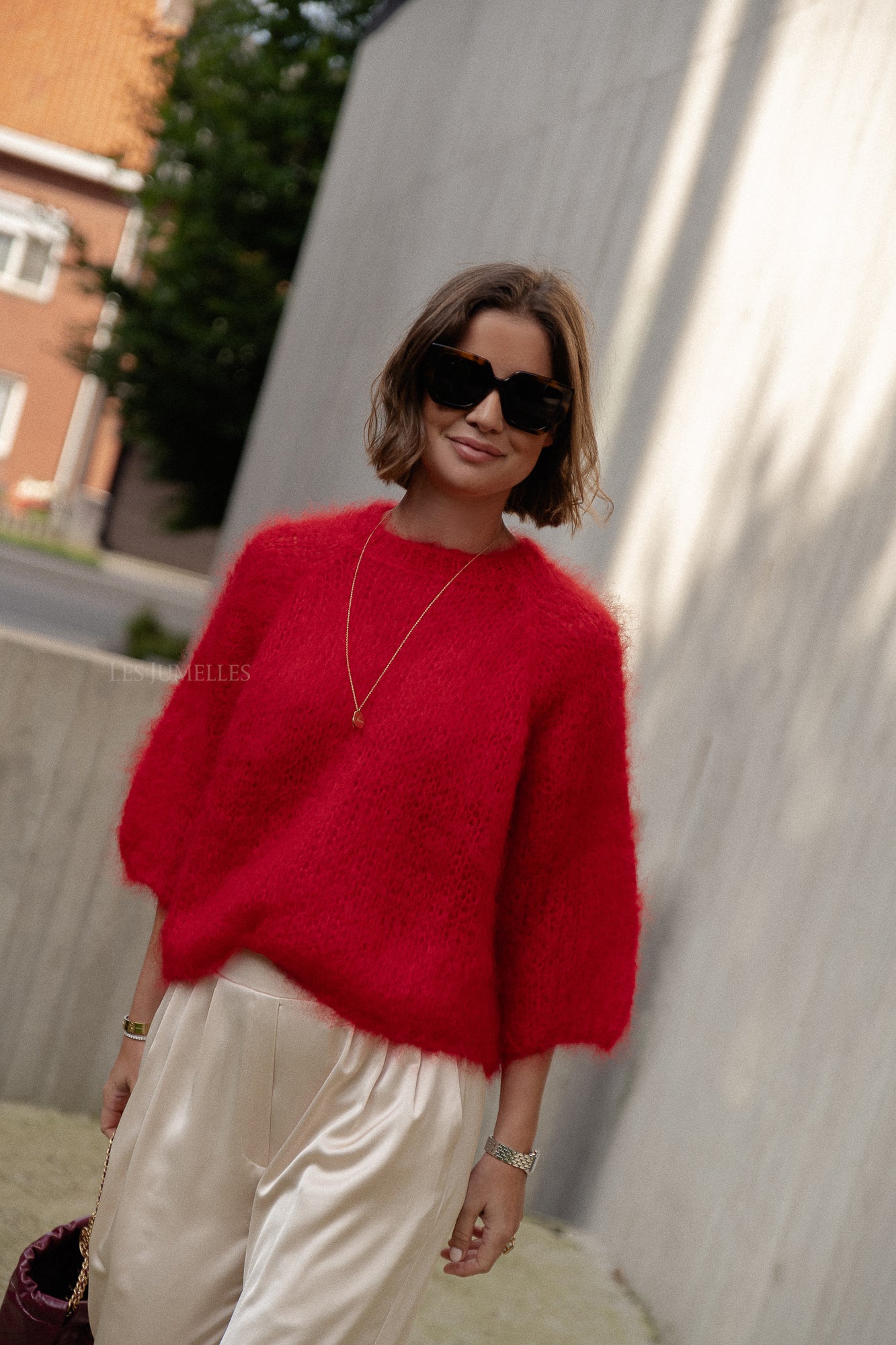 Pull mohair Maira rouge