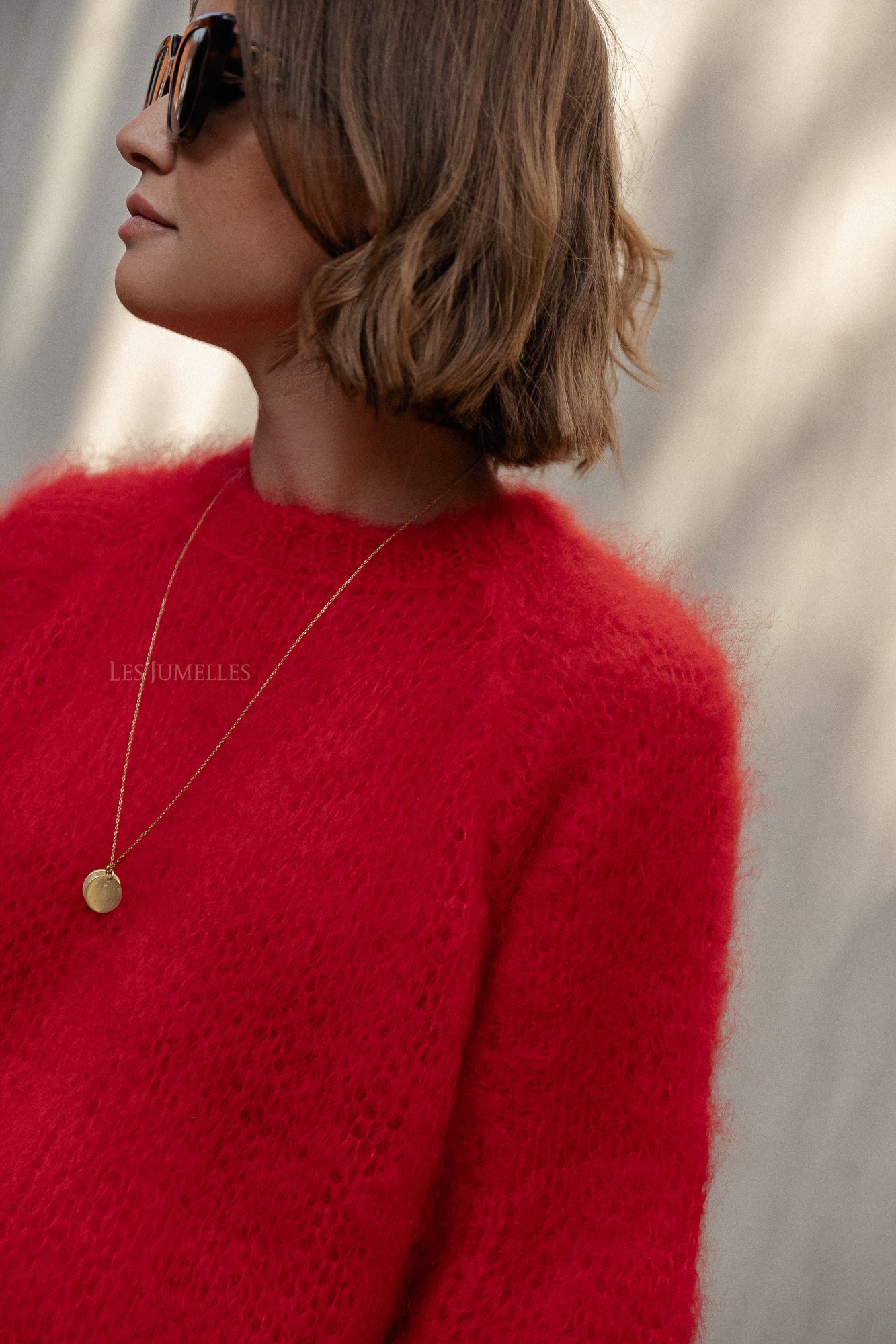 Pull mohair Maira rouge