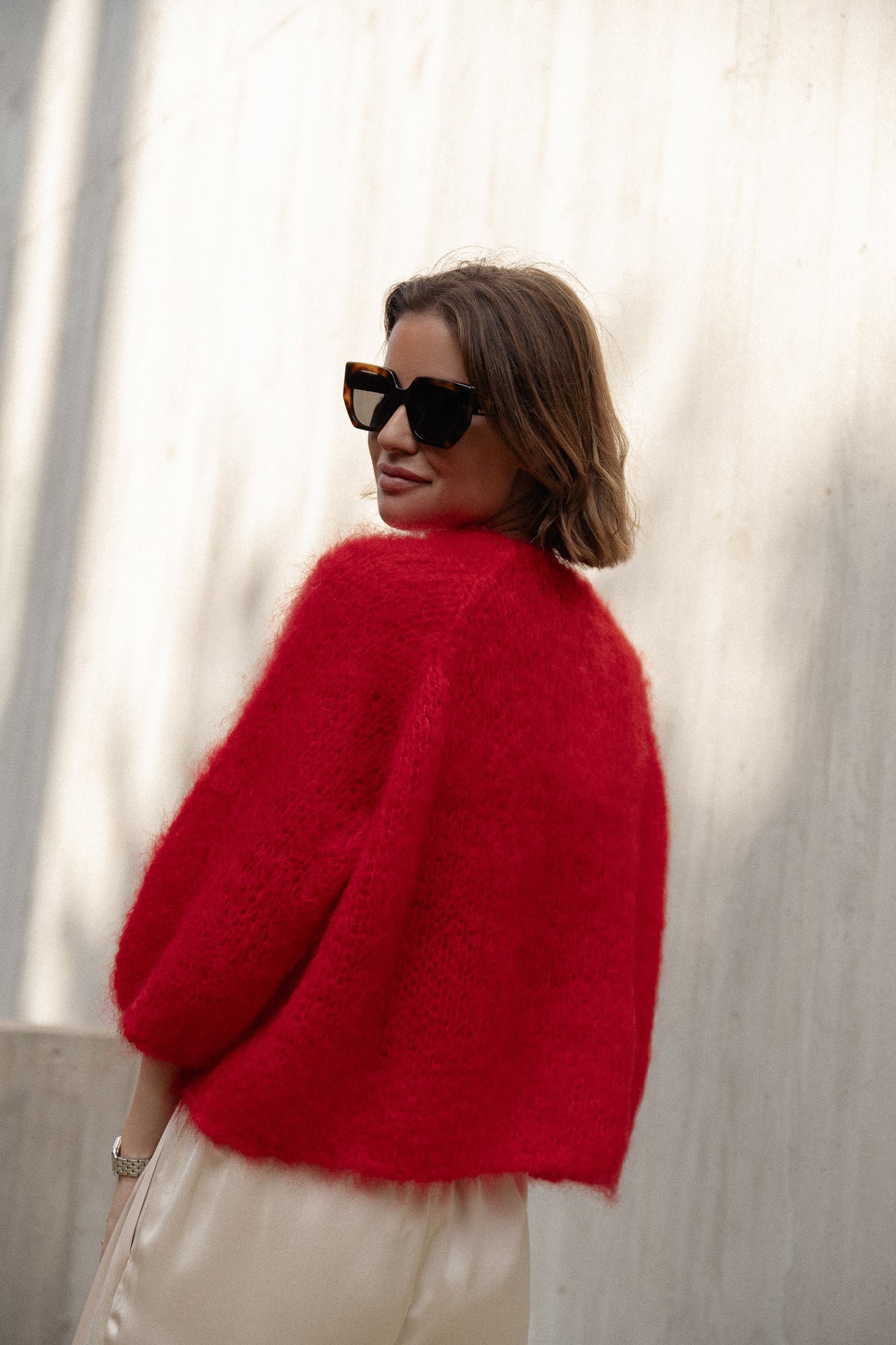 Maira mohair trui rood