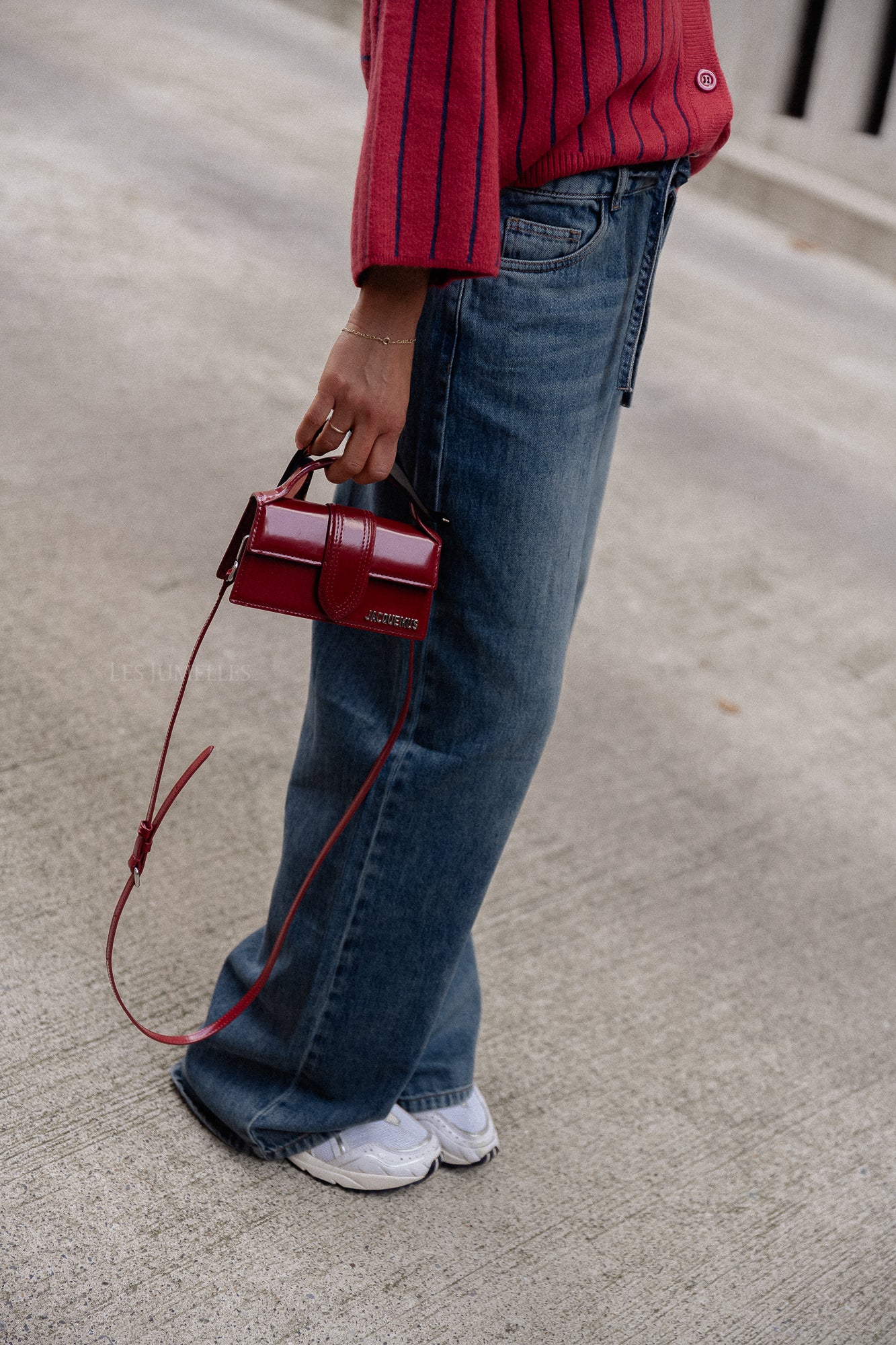 Jean à nouer OBJRamina en denim bleu moyen