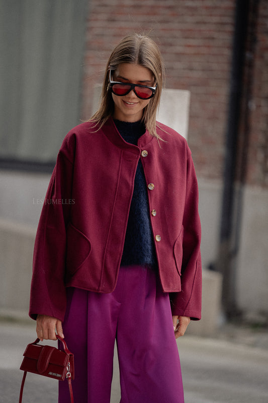 Les Jumelles Rosine jacket burgundy