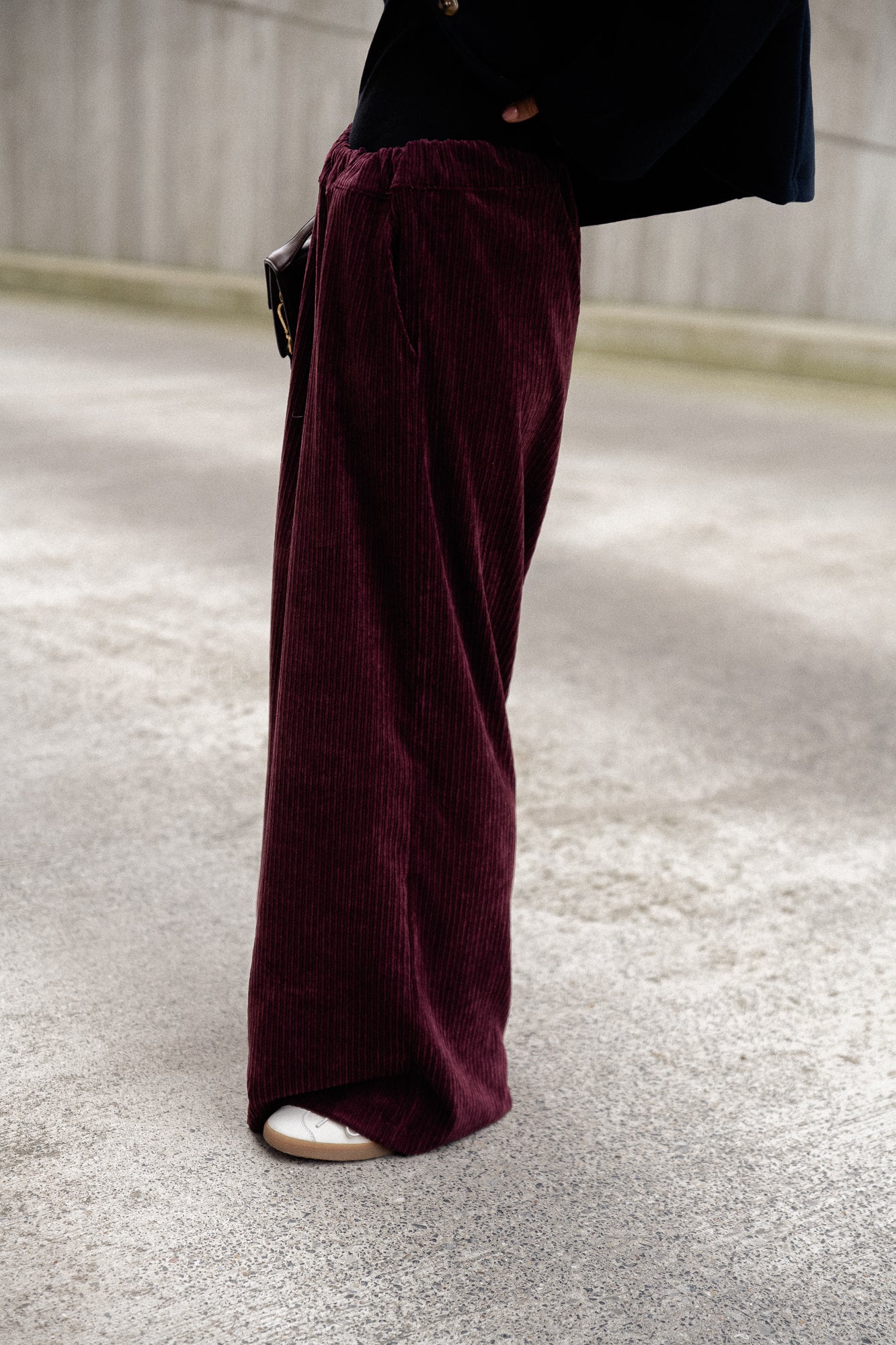 Capucine velvet pants burgundy