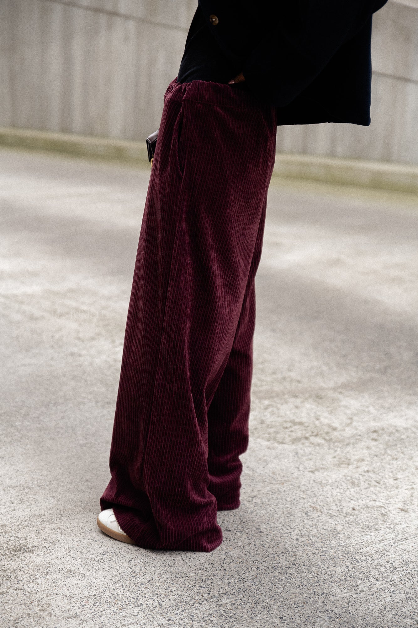 Capucine velvet pants burgundy