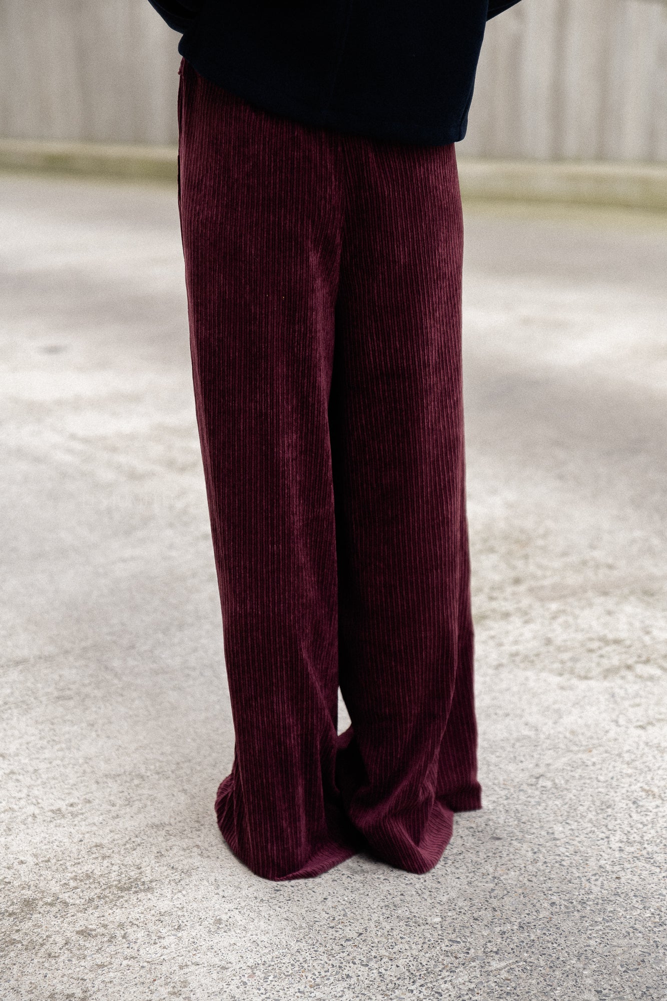 Capucine fluwelen broek bordeauxrood