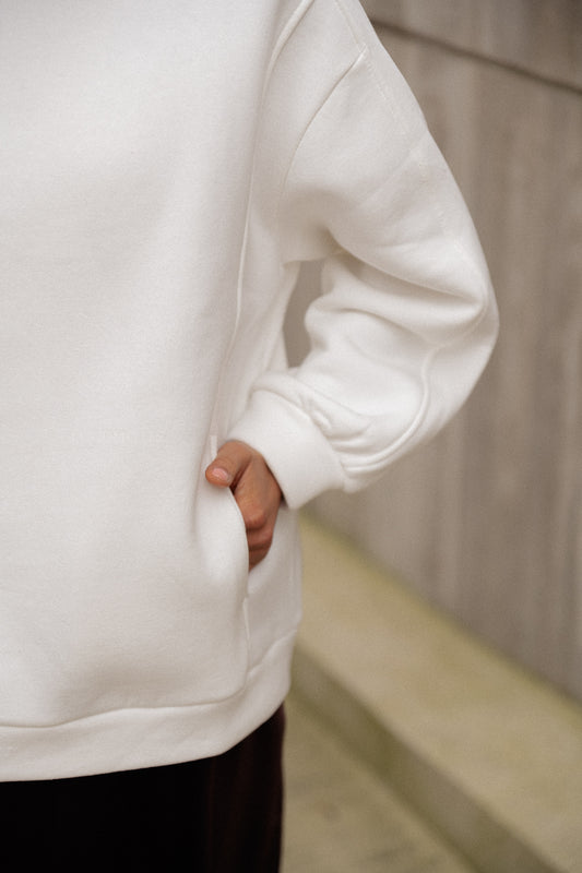 Les Jumelles Pull Sophie blanc cassé