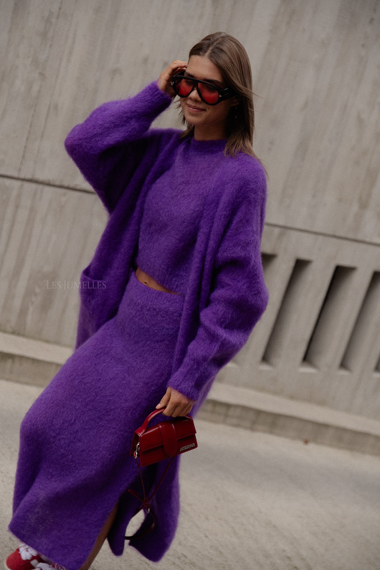 Gilet en tricot Romee violet