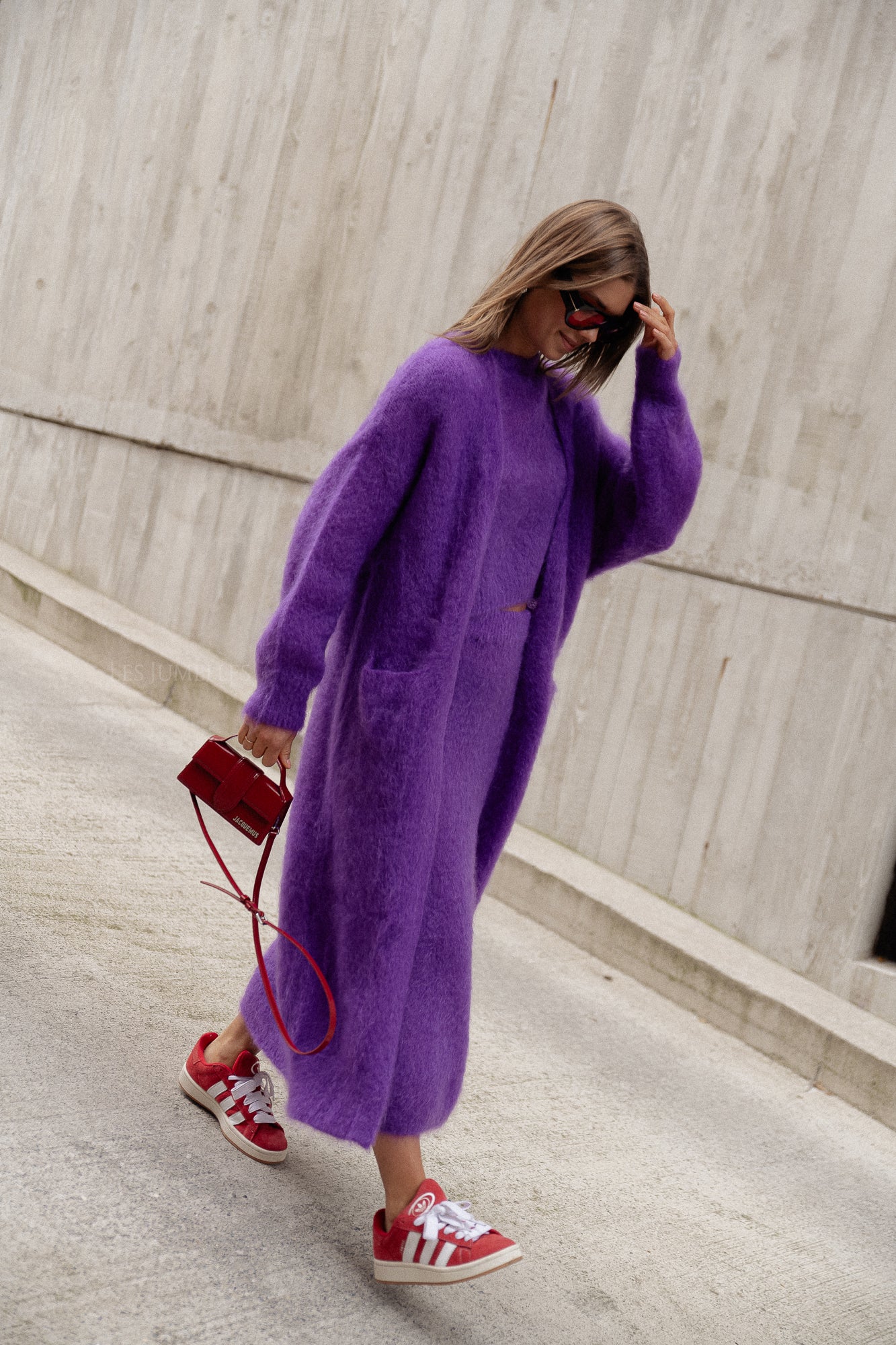 Gilet en tricot Romee violet