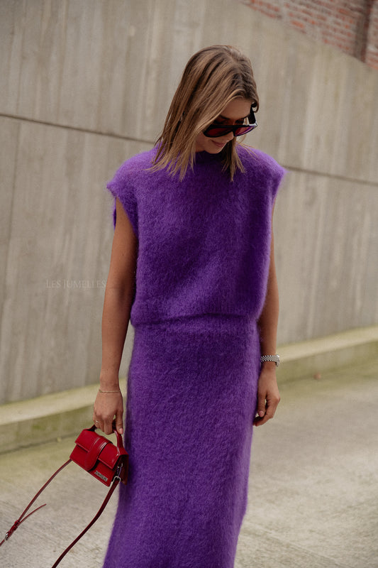 Les Jumelles Haut en tricot Romee violet