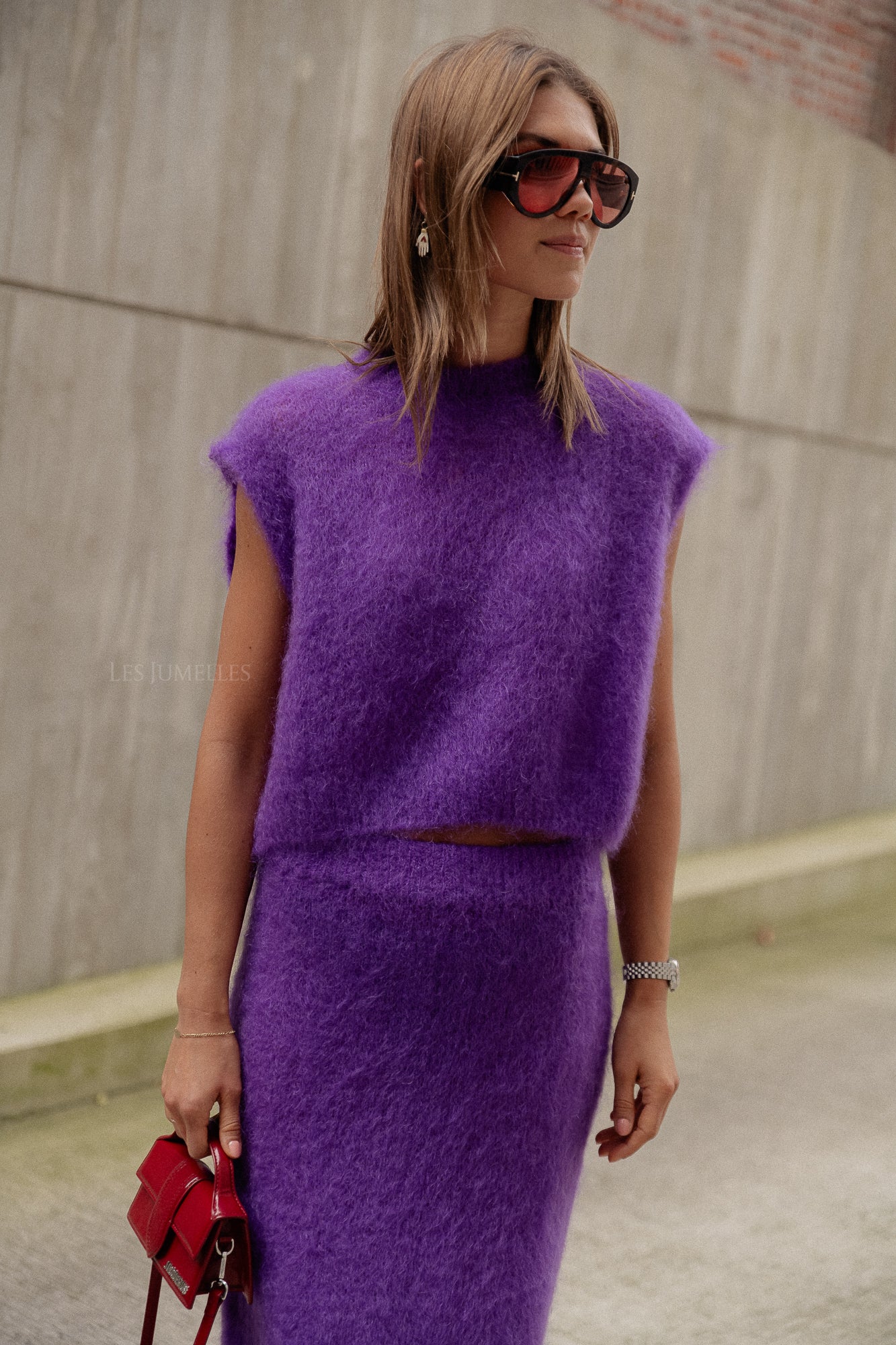 Haut en tricot Romee violet