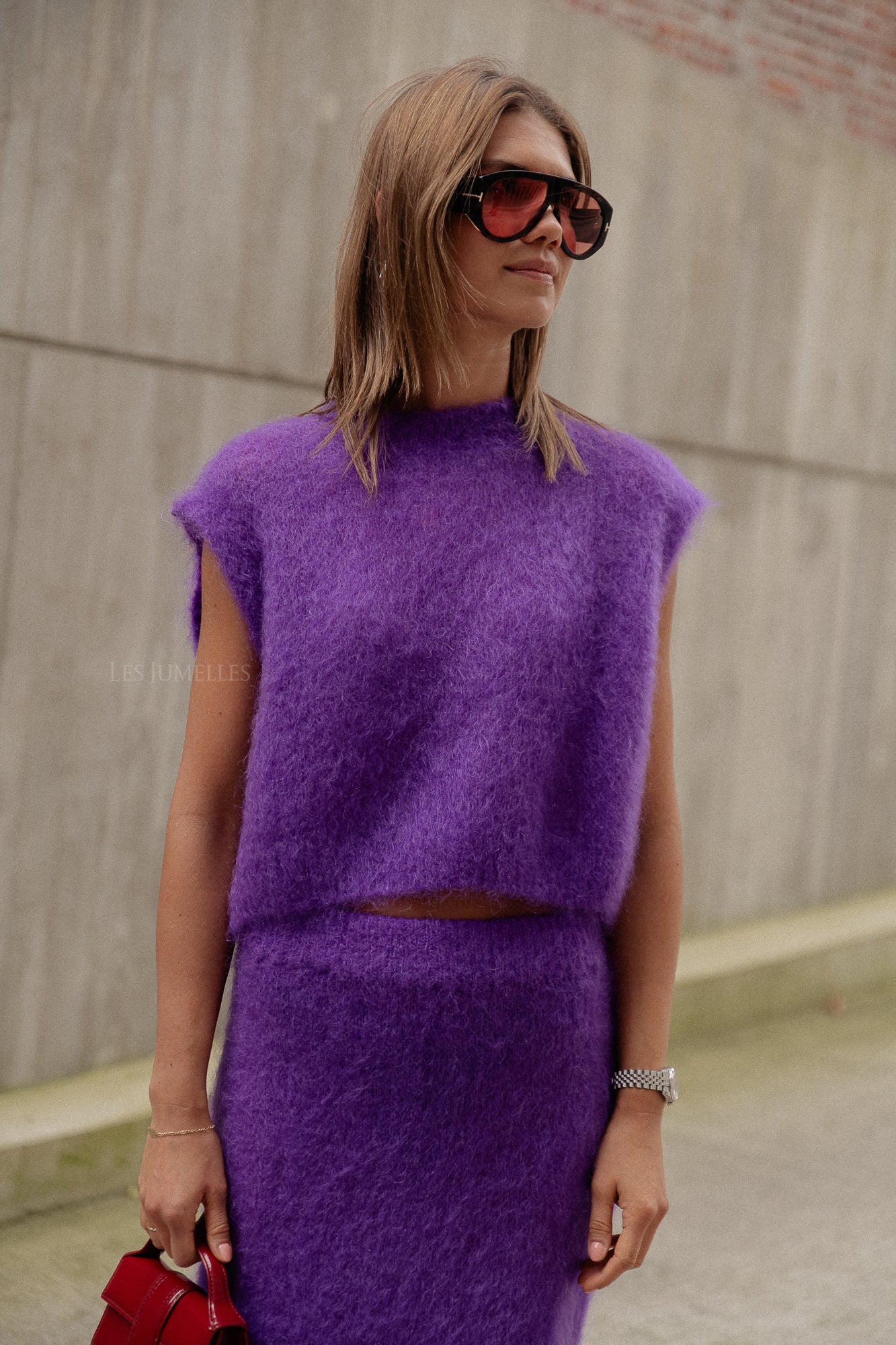 Haut en tricot Romee violet