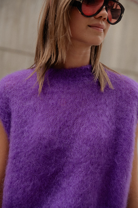 Les Jumelles Haut en tricot Romee violet