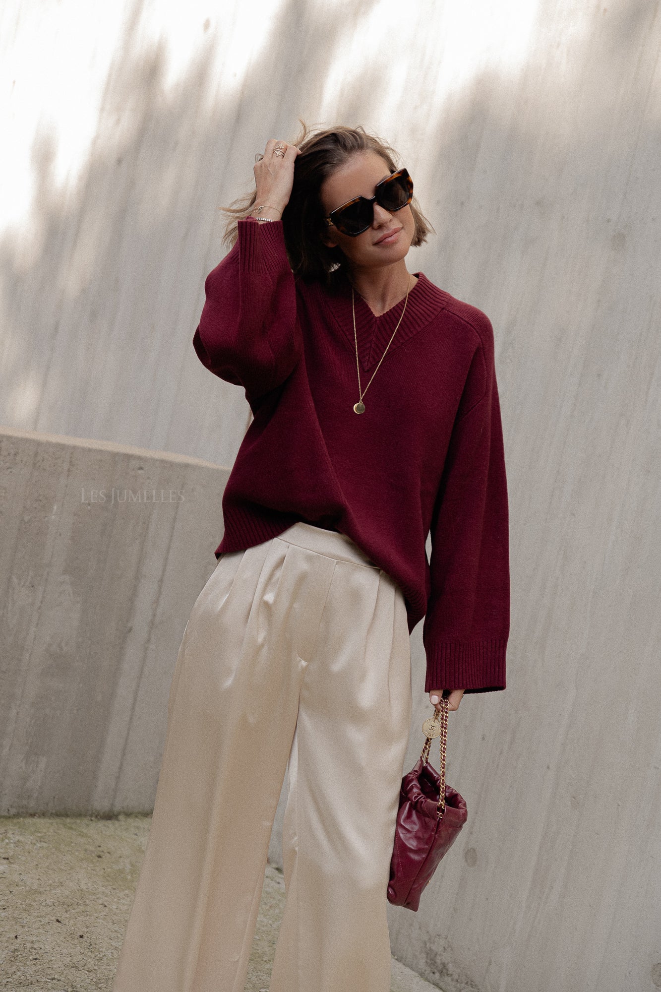 Pull Solveig bordeaux