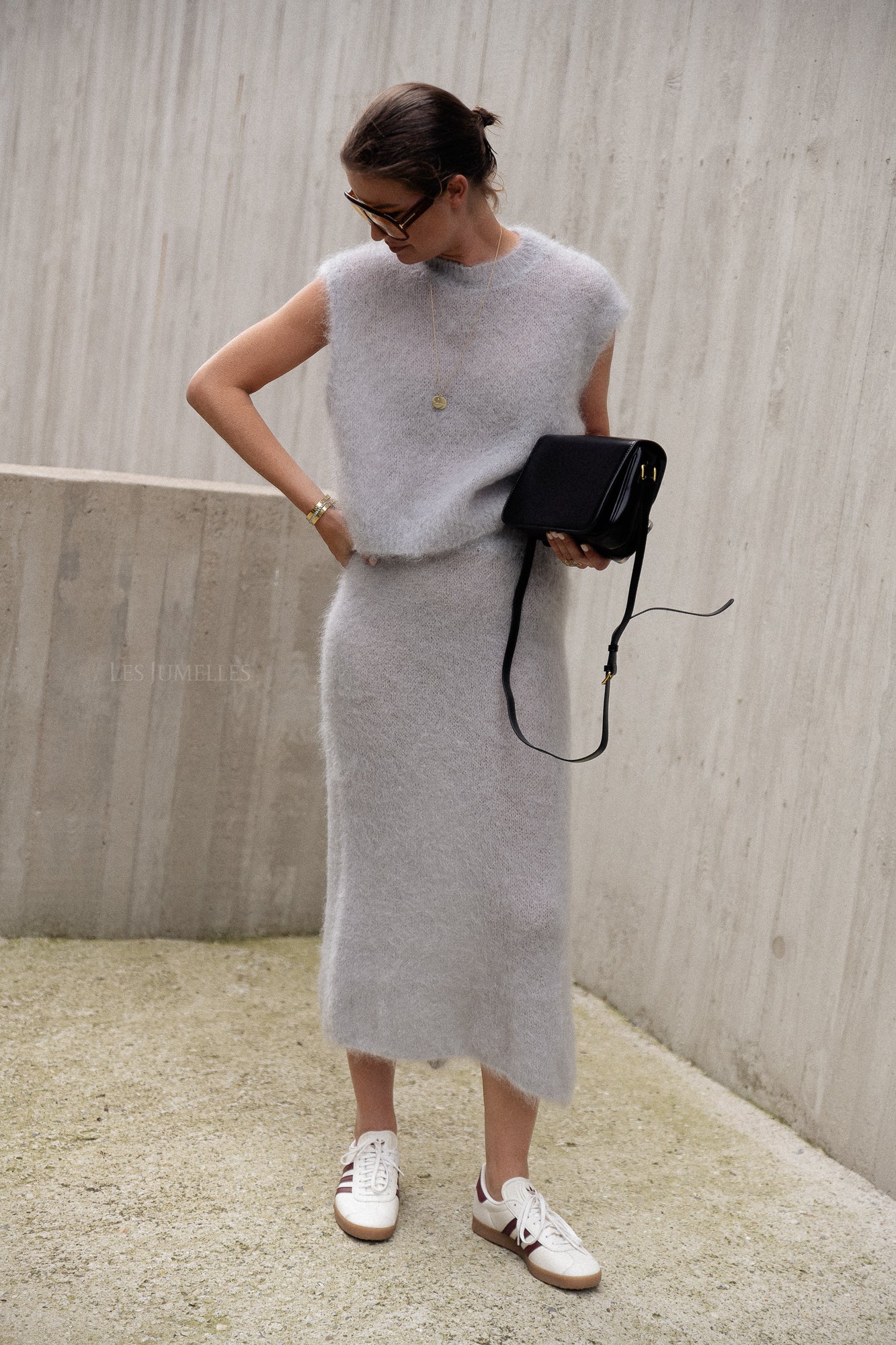 Romee knitted skirt grey