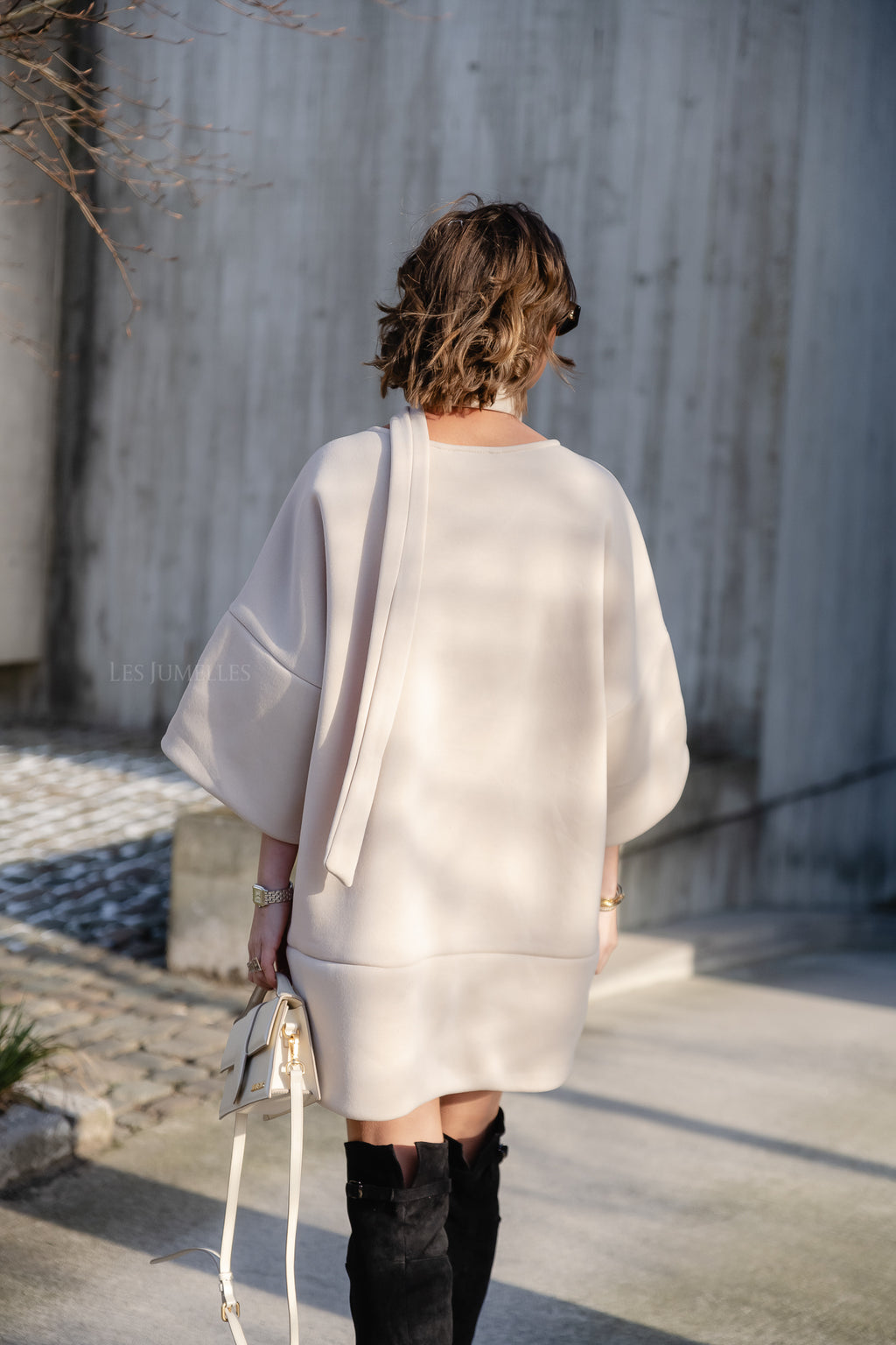 Imke short sweater dress beige