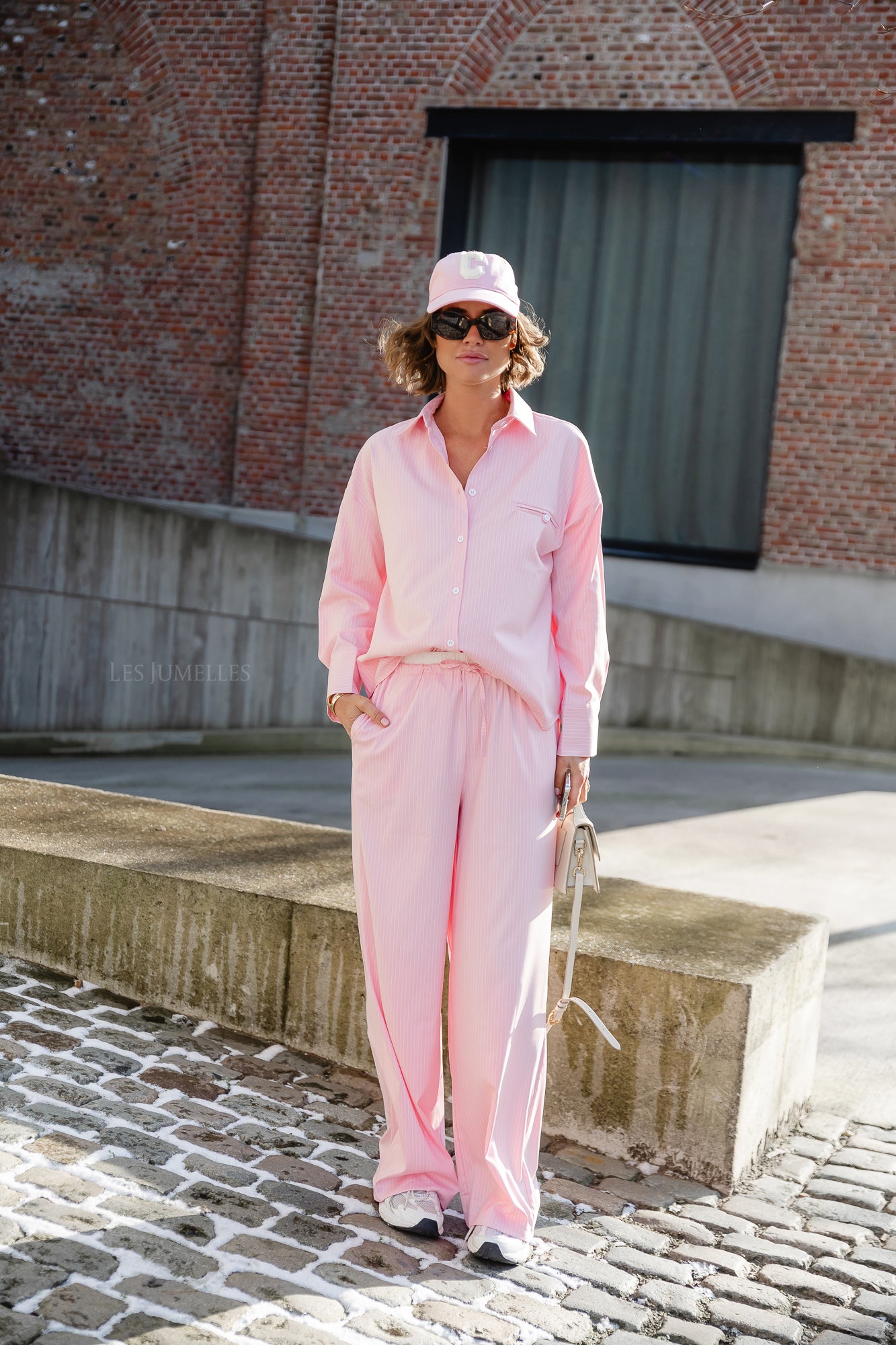 Phoebe striped trousers pink