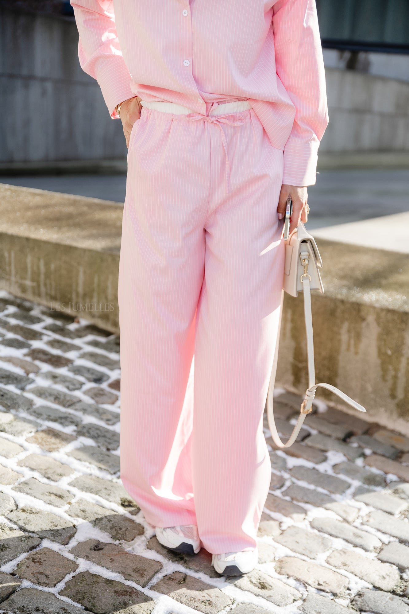 Phoebe striped trousers pink