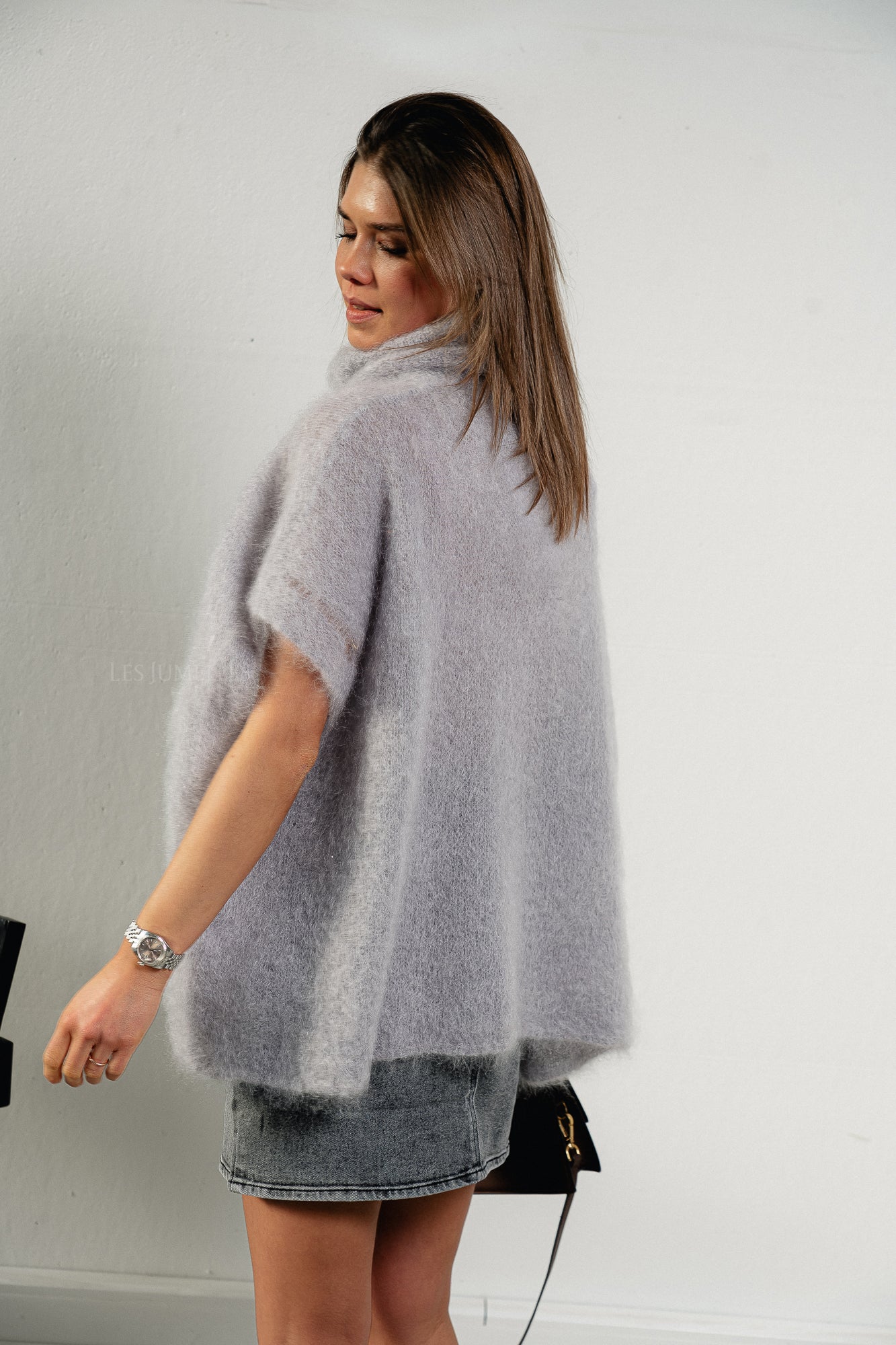 Manon roll neck jumper grey