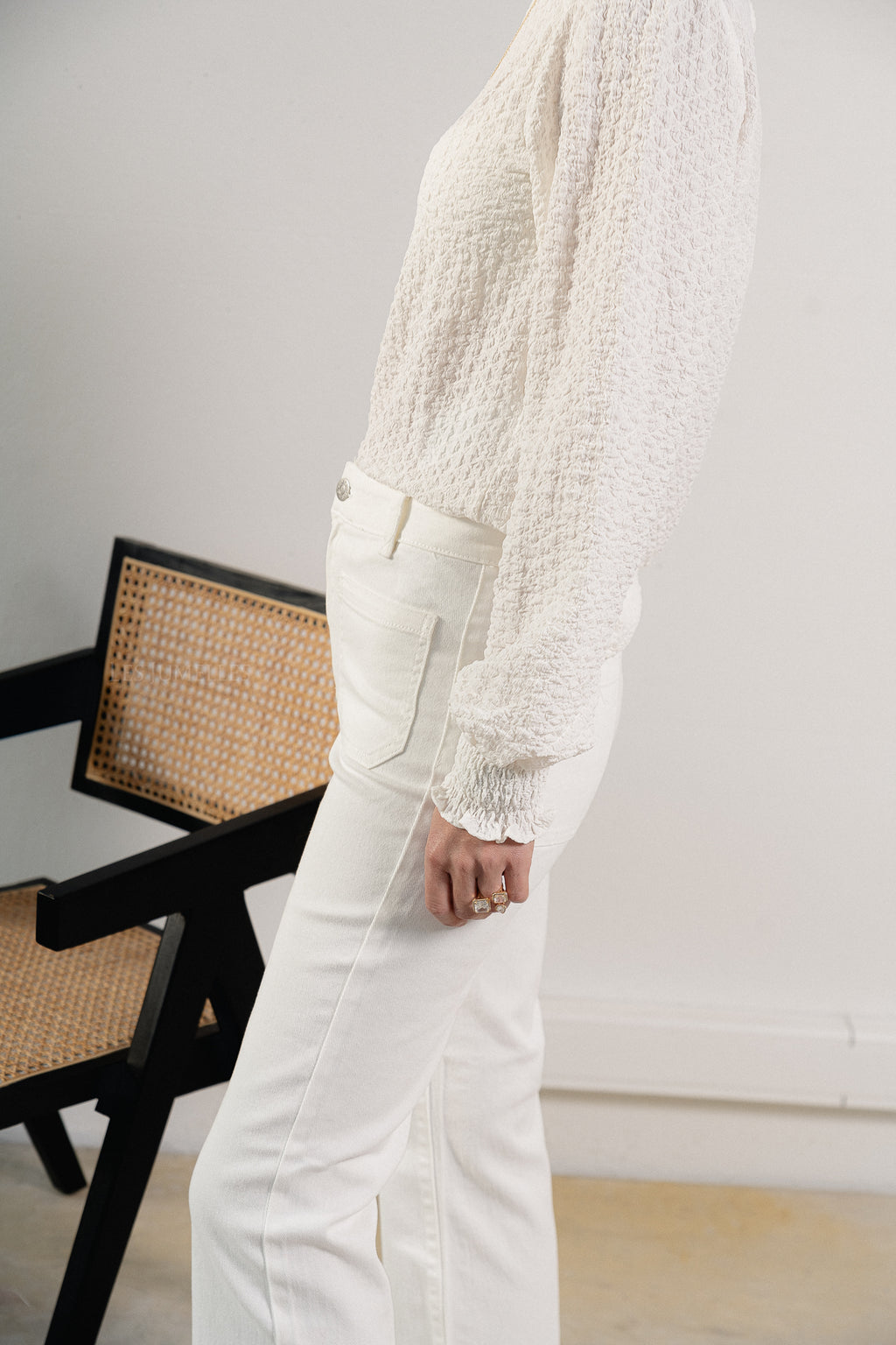 VIOlivia O-neck top cloud dancer