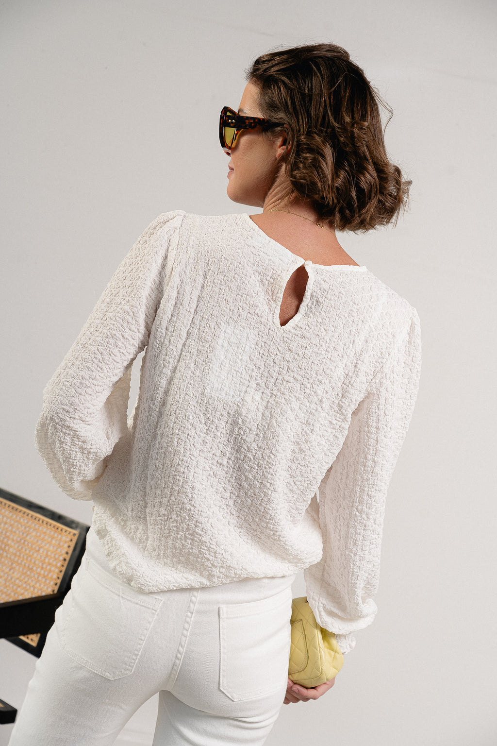 VIOlivia O-neck top cloud dancer