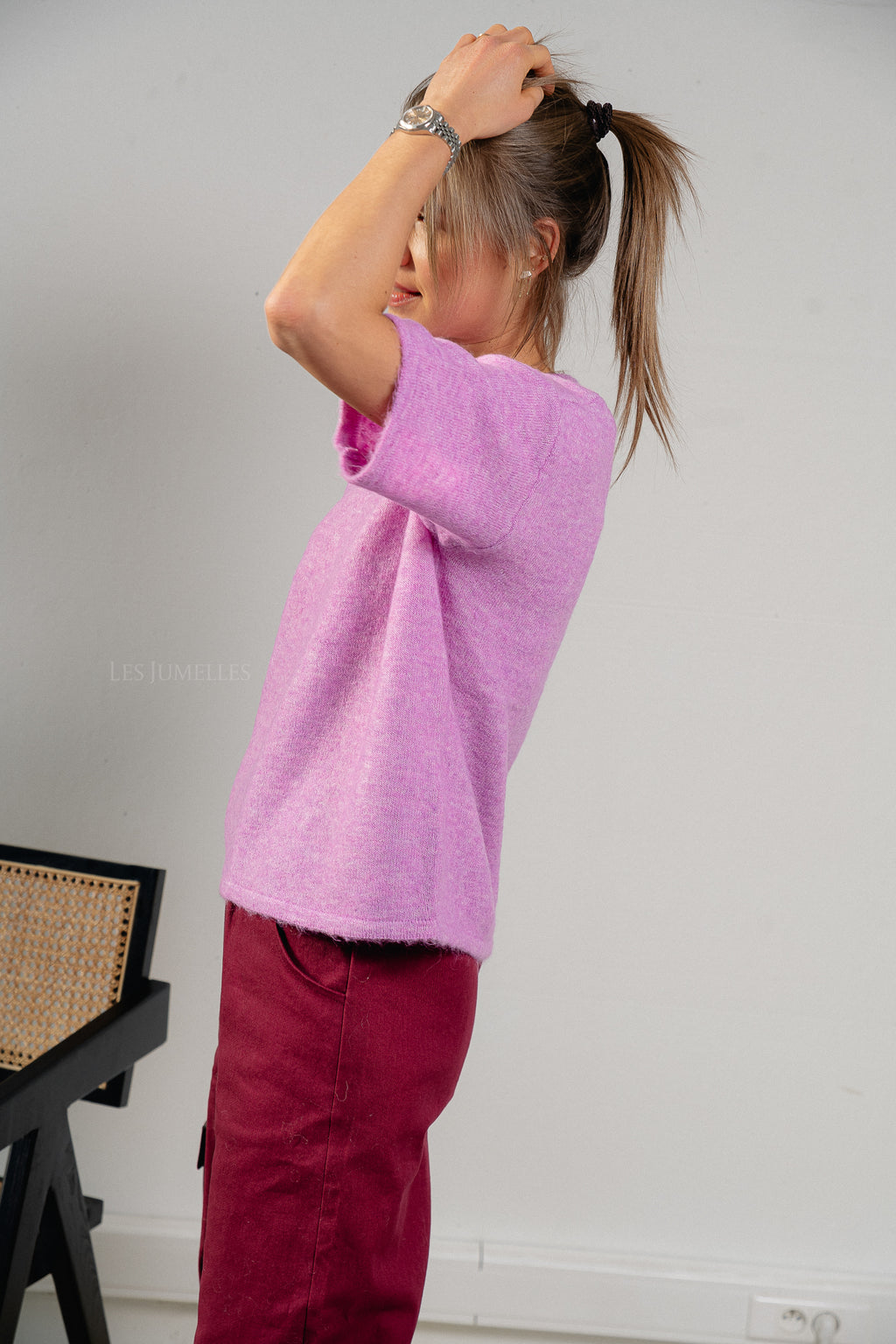 SLFMaline-Liliana 2/4 knit O-neck first bloom