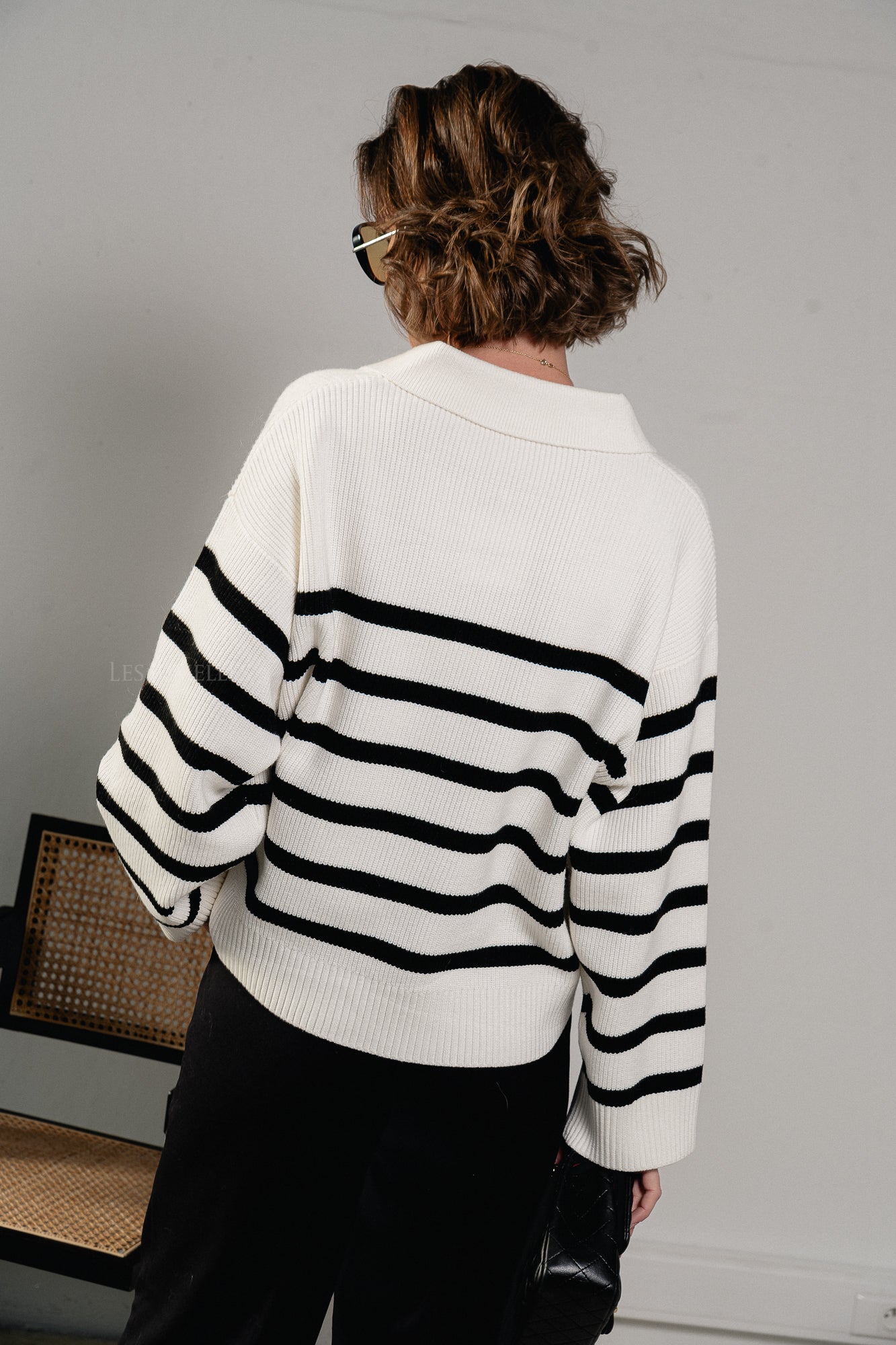 Taria jumper black and antique white