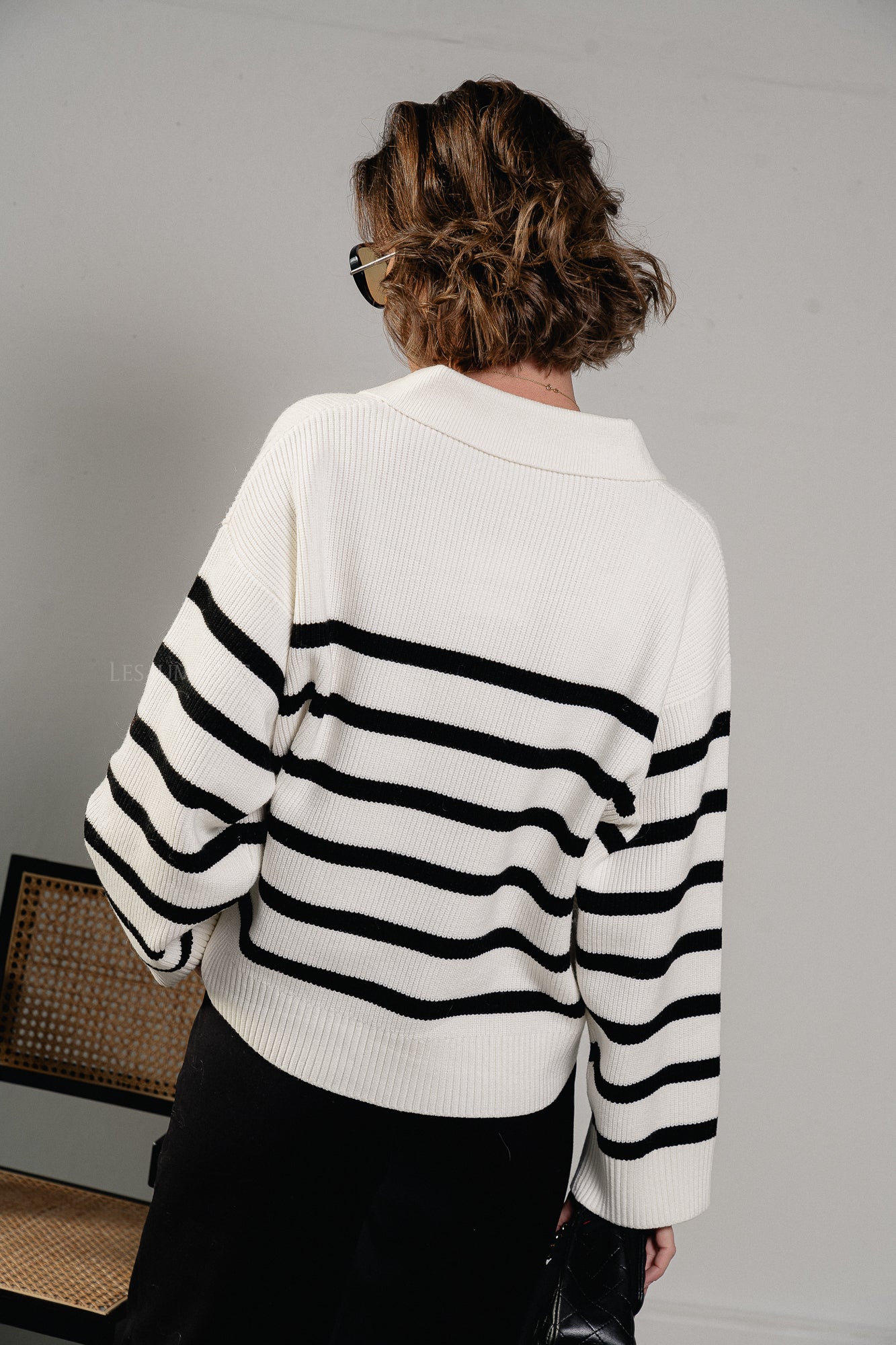 Taria jumper black and antique white