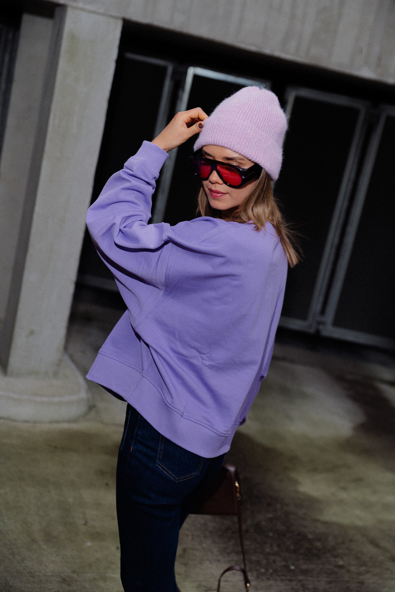 Oversize-Pullover Emielia englisch lavendel