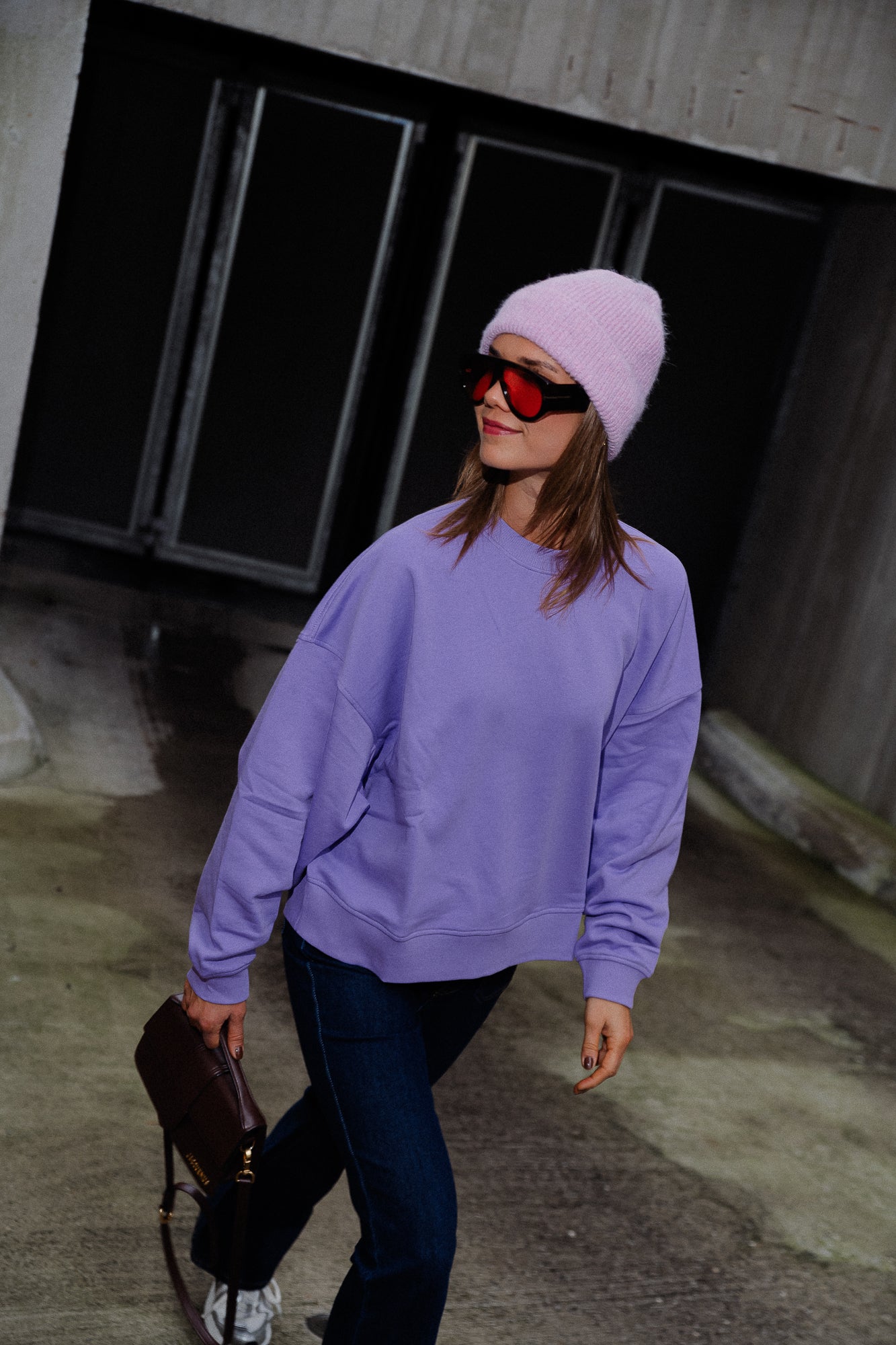 Oversize-Pullover Emielia englisch lavendel